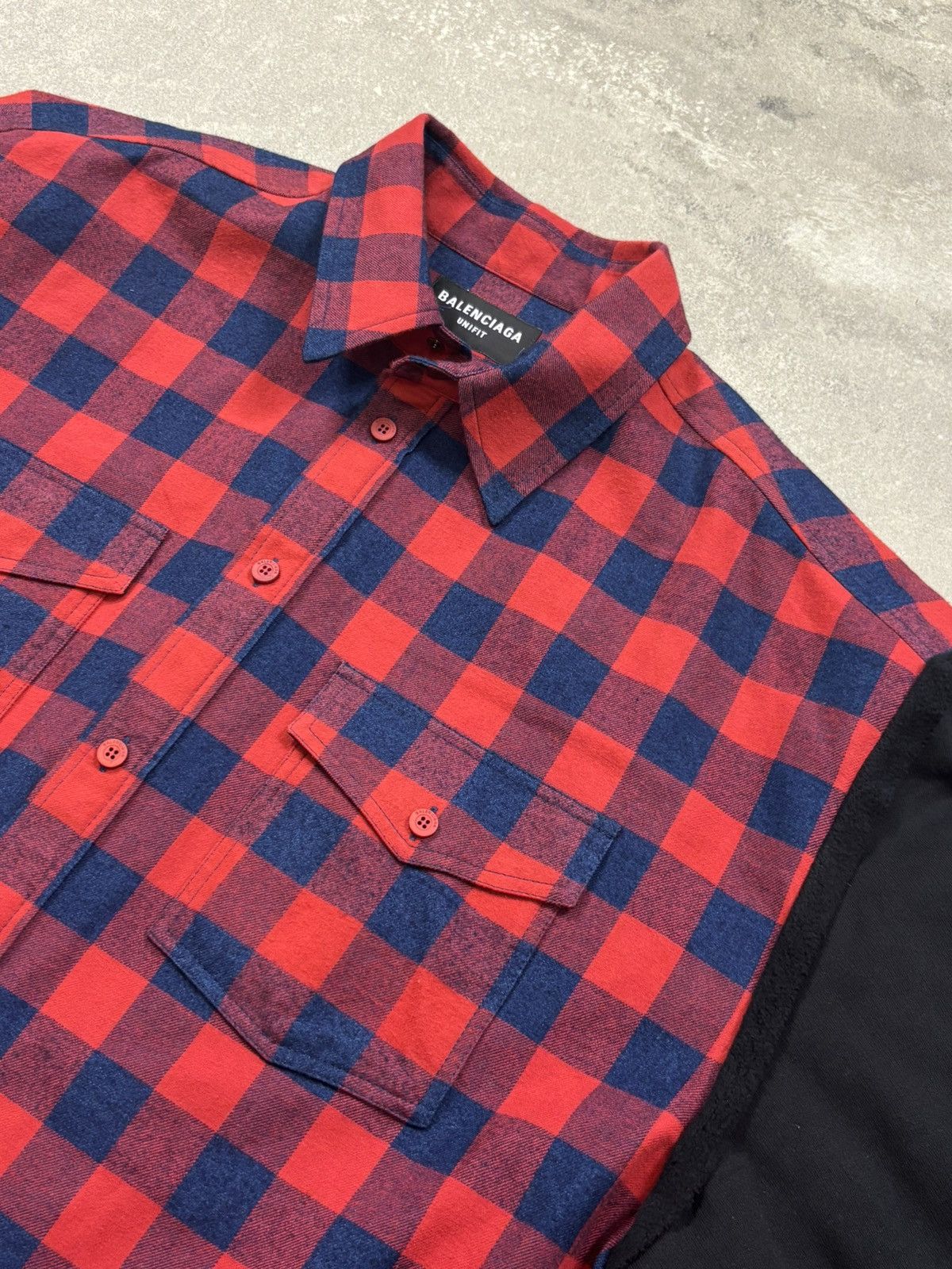 Balenciaga Balenciaga Unifit Flannel Hybrid Gingham Check Jacket Size US M / EU 48-50 / 2 - 3 Thumbnail