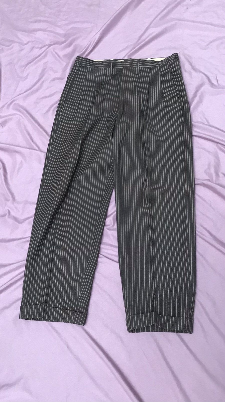 Other US MADE 20s HOLLYWOOD PANTS in pure wool brown fabric Size 38R - 2 Thumbnail