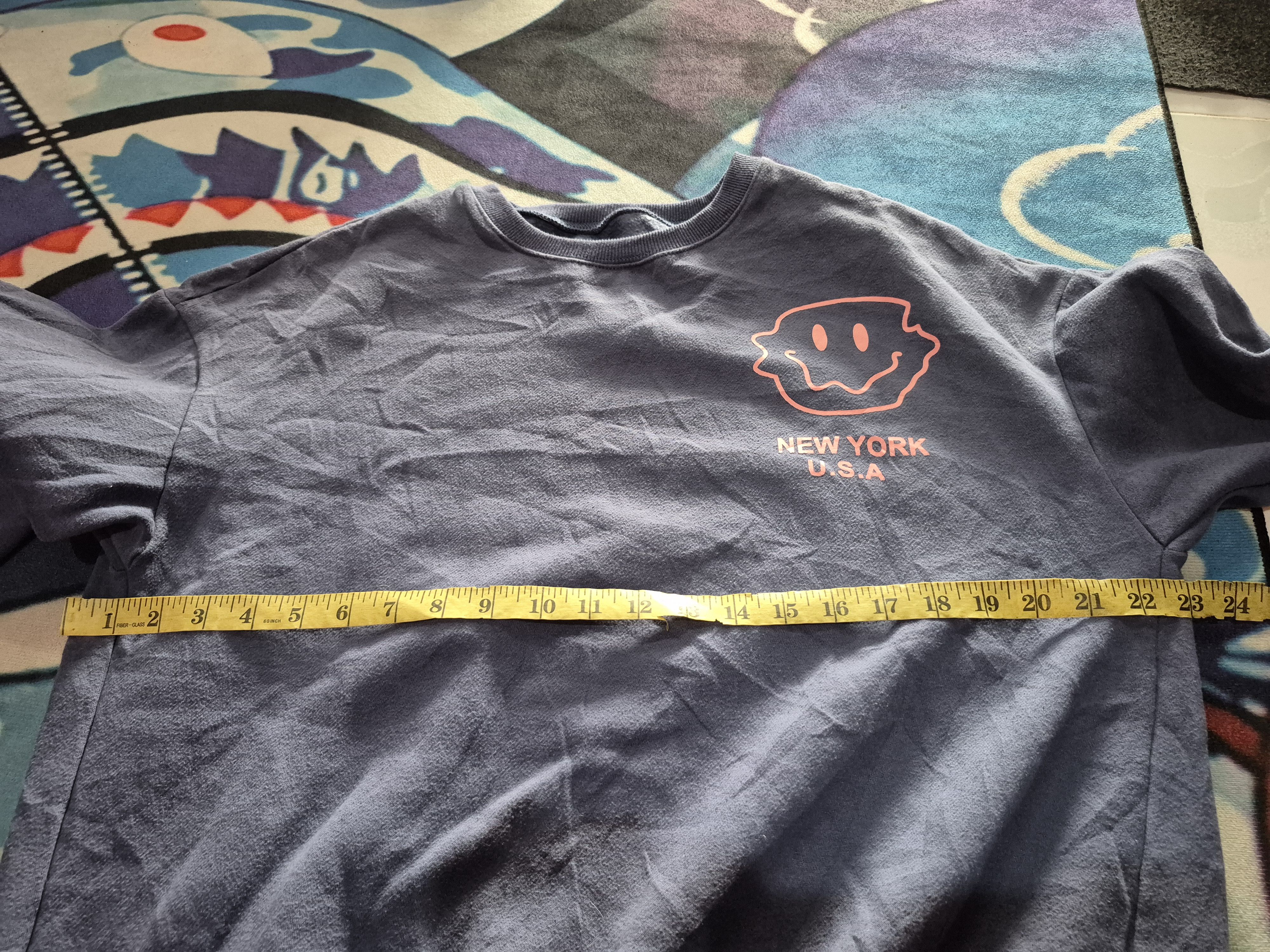Vintage 🔥 New York USA Smiley Face Skate Sweatshirt Size US M / EU 48-50 / 2 - 8 Thumbnail