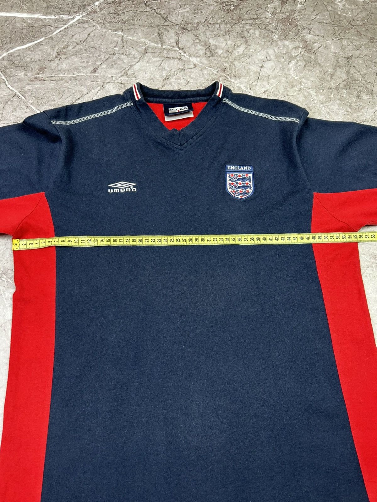 Umbro Vintage Umbro England Soccer T-shirt Size US XL / EU 56 / 4 - 7 Thumbnail