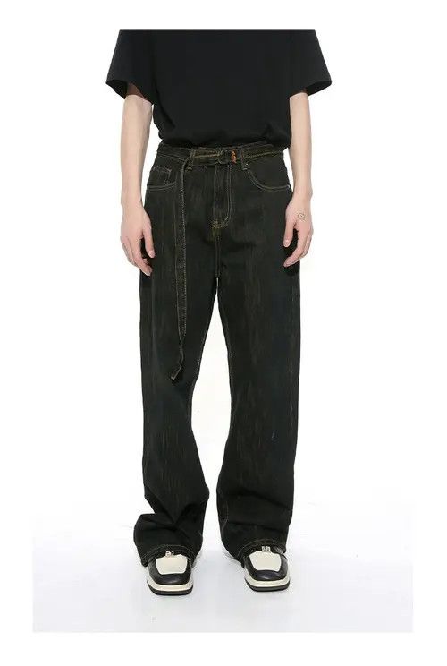 Japanese Brand × Vintage Black Wide Leg Flared Jean Size US 30 / EU 46 - 1 Thumbnail