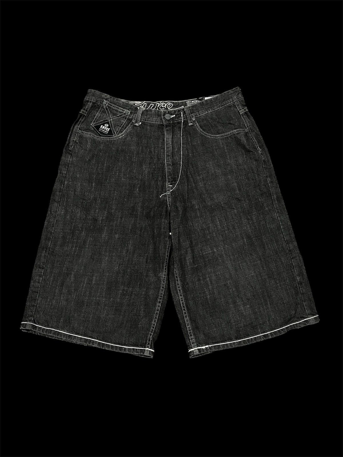 Rare Vintage Y2k 90s Baggy wide Leg Embriodered Short