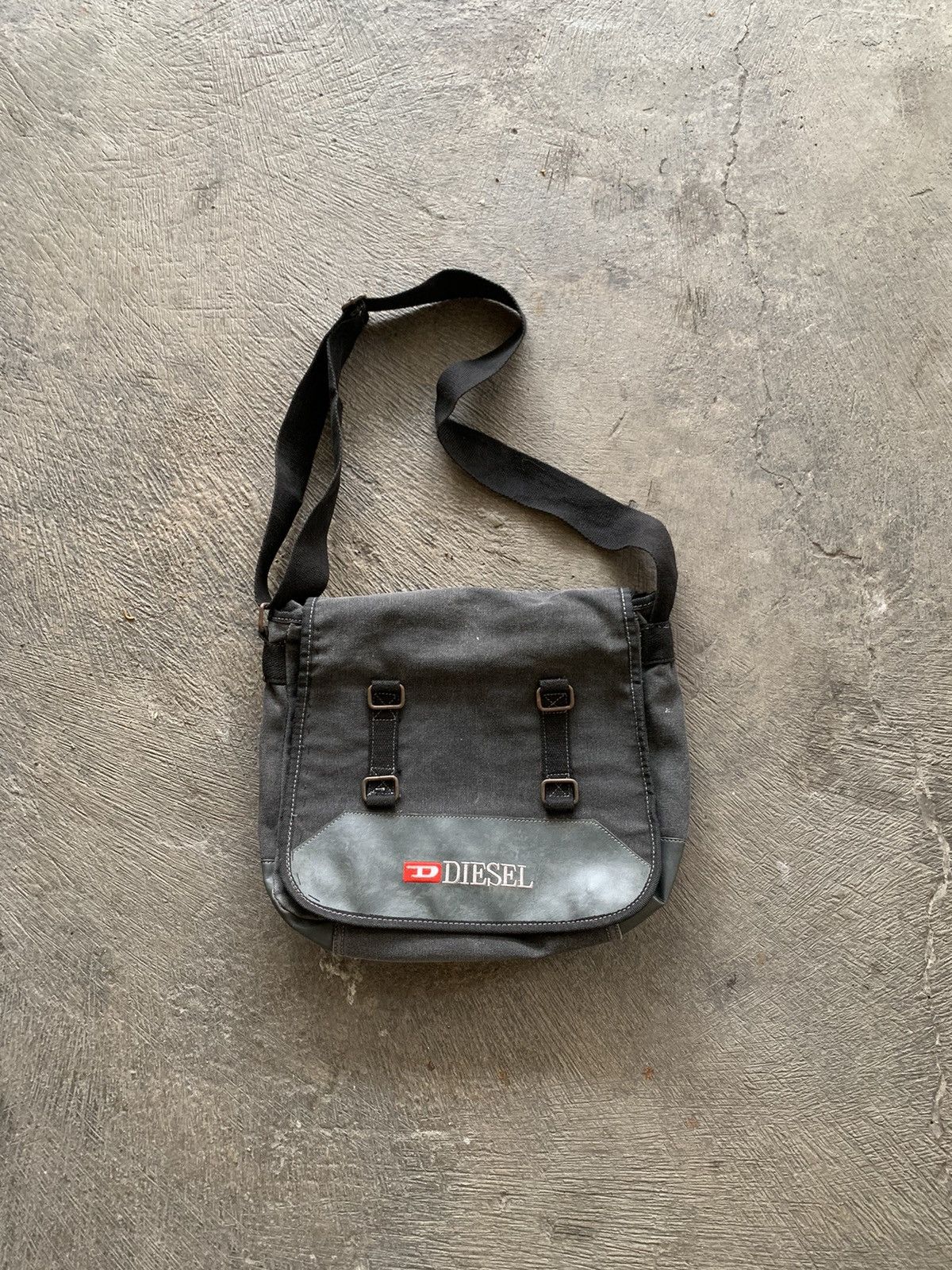 Diesel Archive Diesel Multi Pocket Leather Cargo Bag Y2K Vintage