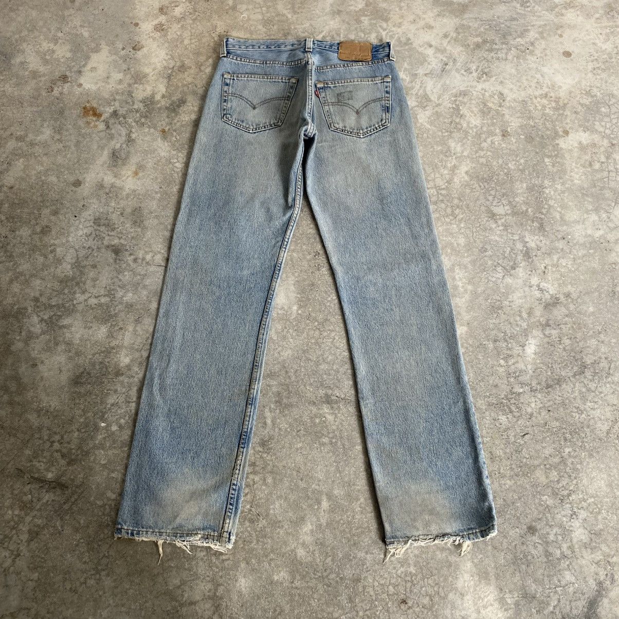 Levi's Vintage 1995 Levis 501 Faded Muddy Blue Denim Jeans Size US 30 / EU 46 - 13 Thumbnail