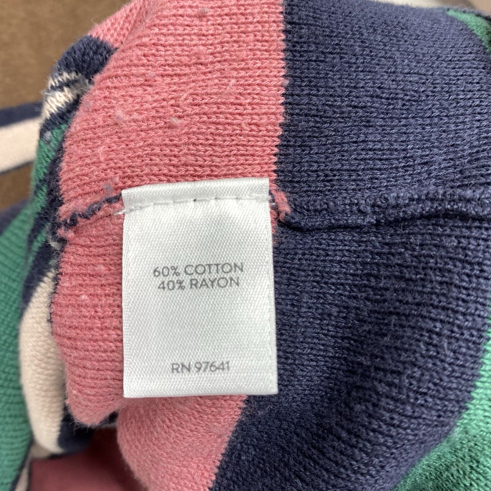 J. Jill J. Jill Pullover Sweater Womens XL Petite Cotton Blend Colorful Stripes 3/4 Slv Size XL / US 12-14 / IT 48-50 - 5 Thumbnail