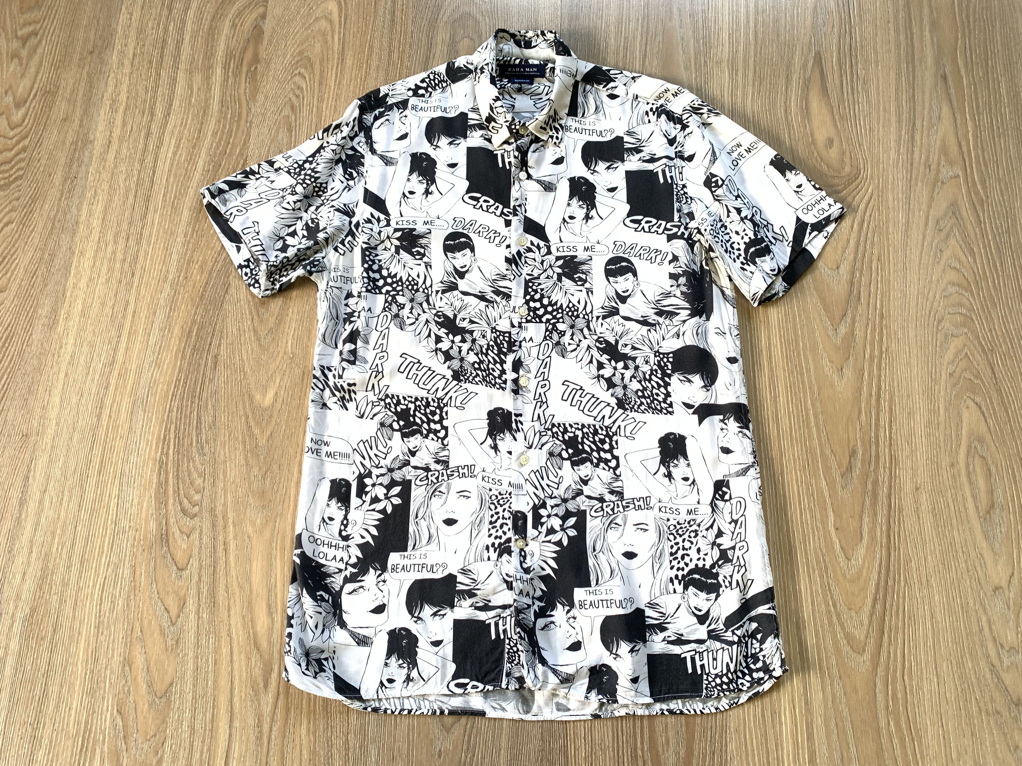 Zara Zara Man Comics Art Hawaiian Shirt Size US L / EU 52-54 / 3 - 2 Thumbnail