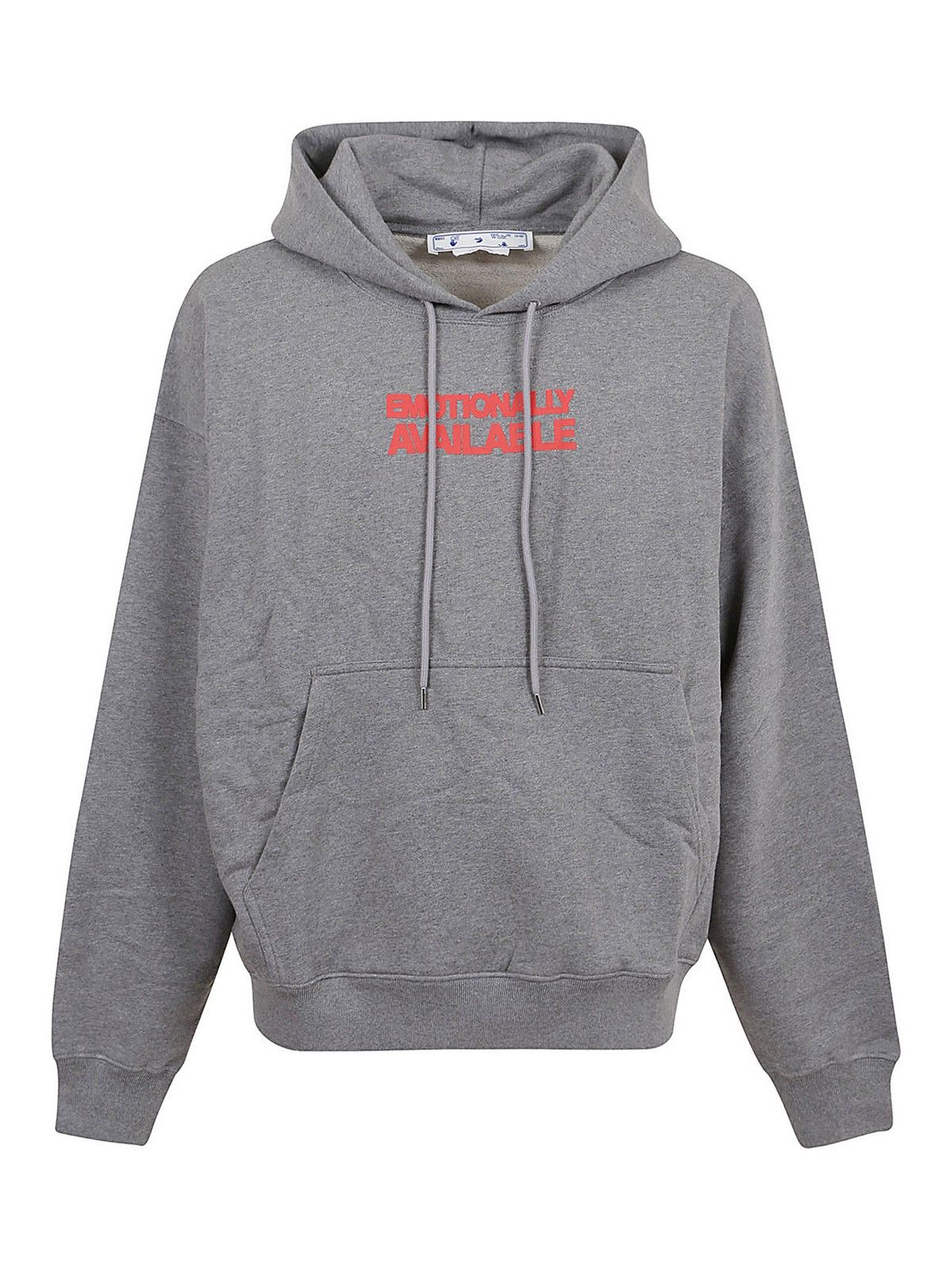 Off-White o1gr1nt0125 Emotion Arrow Skate Hoodie in Melange Grey Size US S / EU 44-46 / 1 - 1 Thumbnail