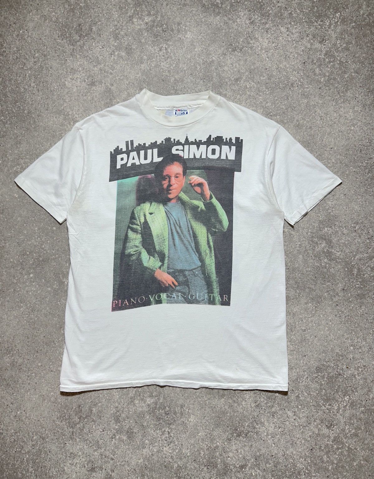 Hanes Vintage Paul Simon 1991 Concert in the Central Park Size US XL / EU 56 / 4 - 1 Thumbnail