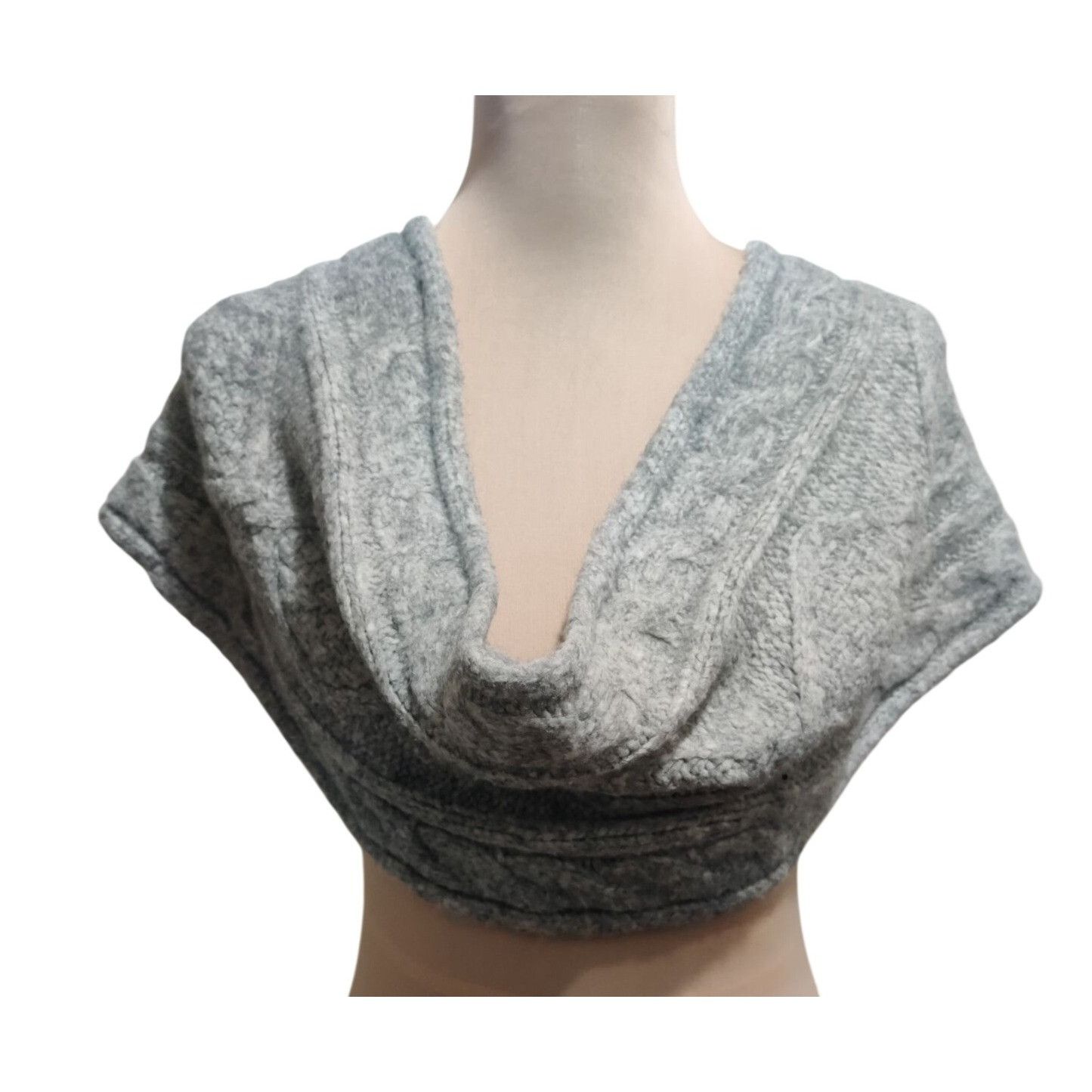 Old Navy Old Navy Gray Cable Knit Infinity Scarf Cozy Chunky Soft War Size ONE SIZE - 5 Thumbnail