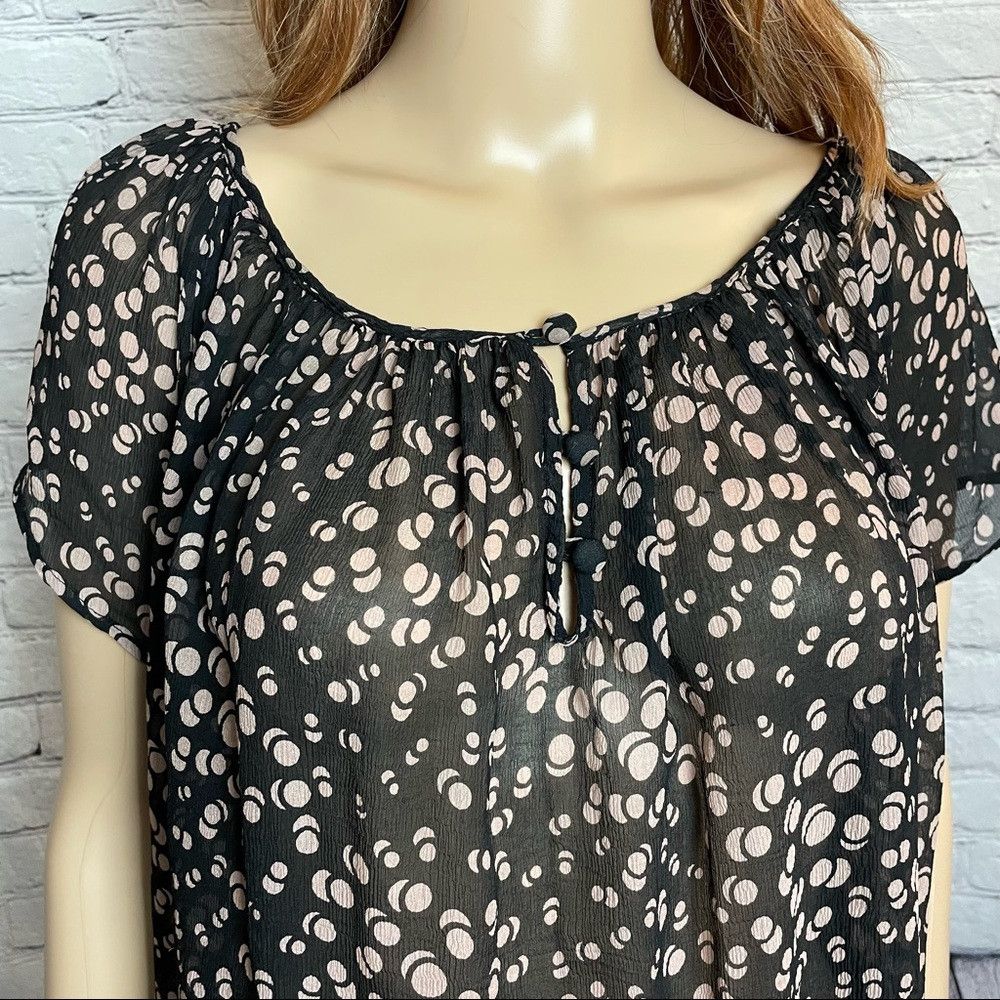 Other Winter Kate Silk Blouse Brown Beige Polka Dots Size L Size L / US 10 / IT 46 - 3 Thumbnail