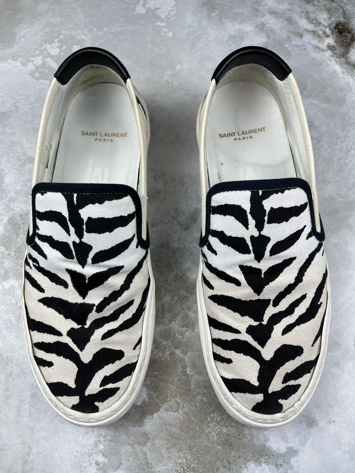 Saint Laurent Paris Saint Laurent Paris Venice Zebra Slip On Sneakers Babycat Size US 9 / EU 42 - 5 Thumbnail