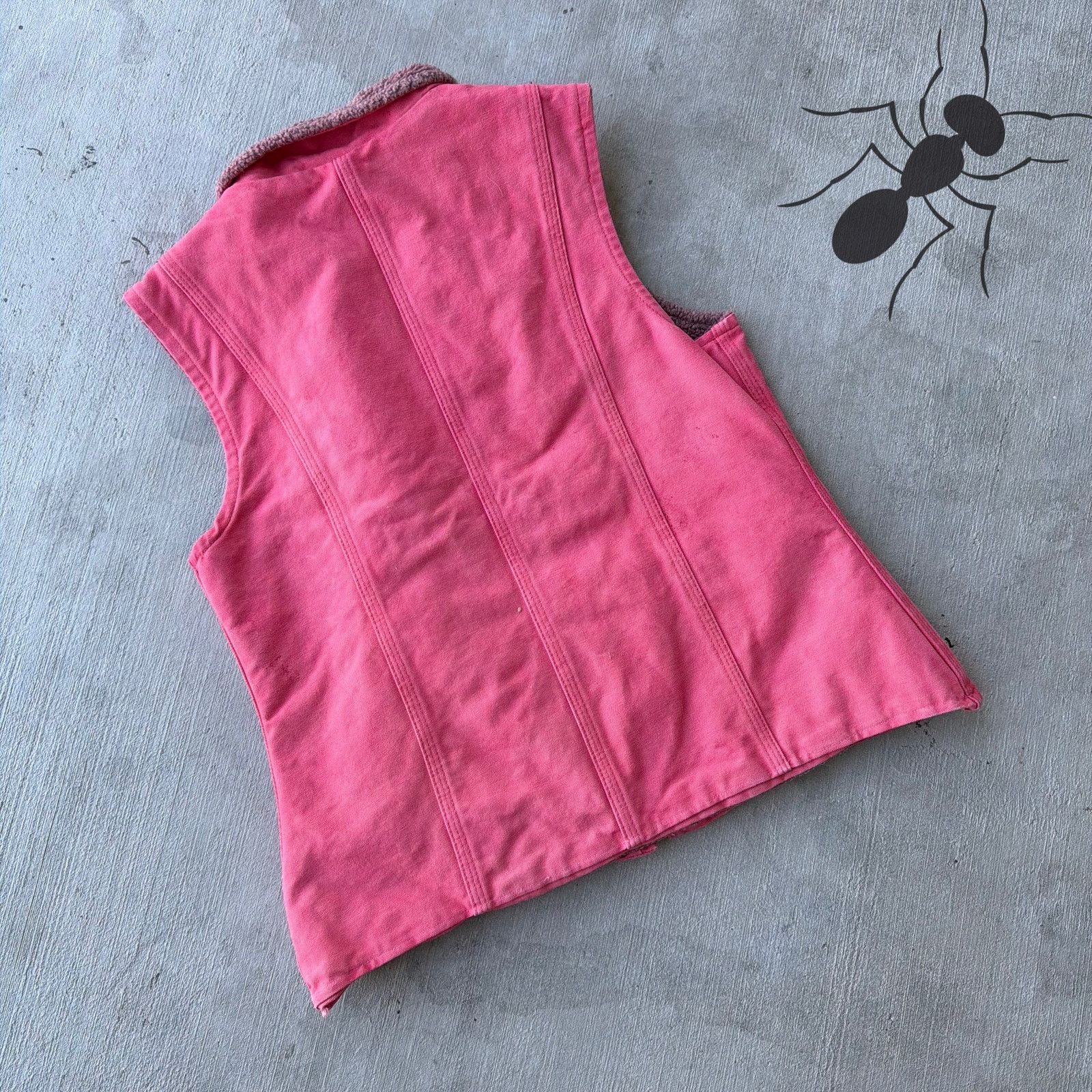 Carhartt × Vintage Vintage Y2K Carhartt WOMENS WV001 SBT pink Sherpa work vest Size US XS / EU 42 / 0 - 4 Thumbnail
