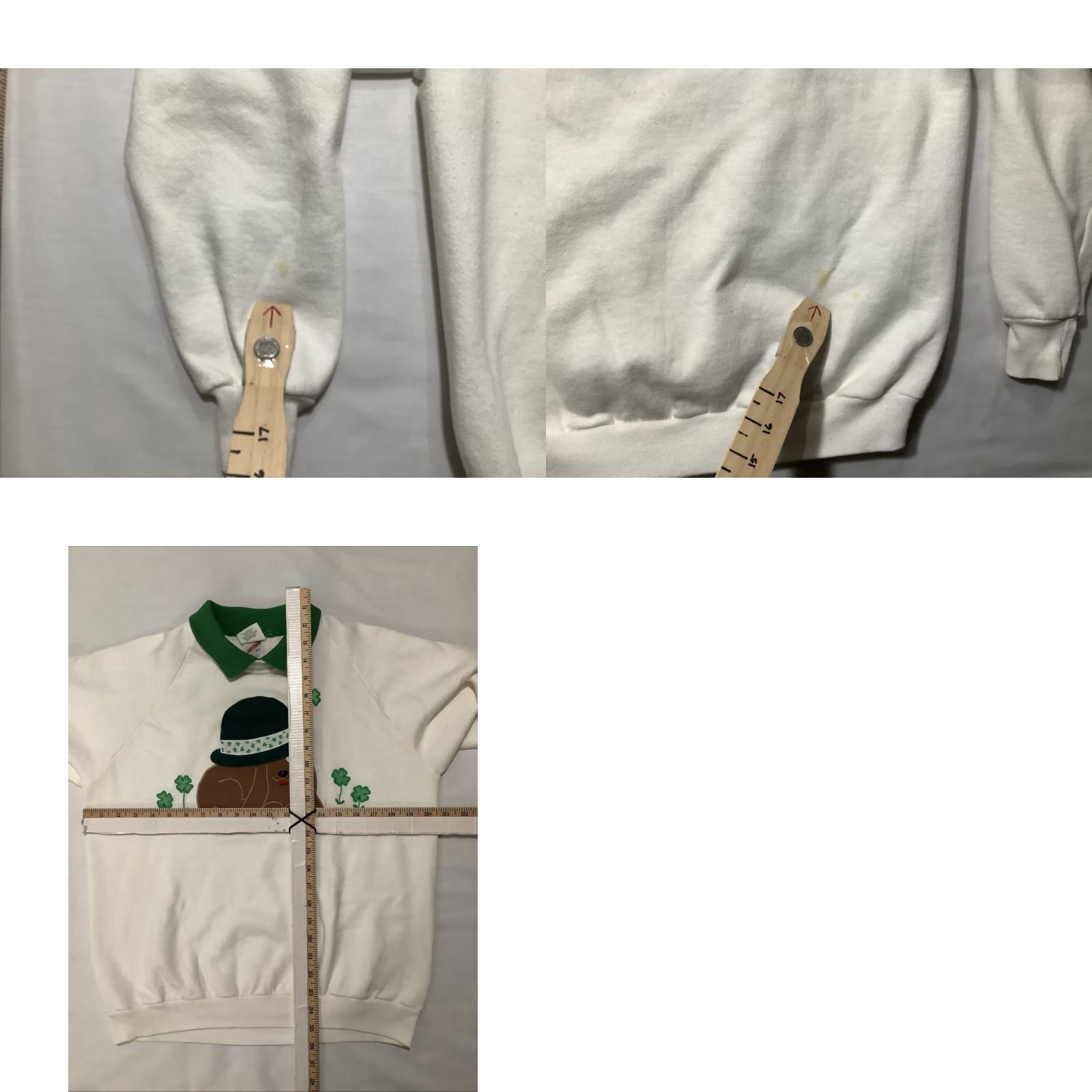 Jerzees VINTAGE Jerzees Sweater Pullover Large Ivory 80s Embroidered Crew Neck Long Sleeve Womens Pullover, Casual, Cotton, USA Made, Animal Print, Size L Size L / US 10 / IT 46 - 8 Thumbnail