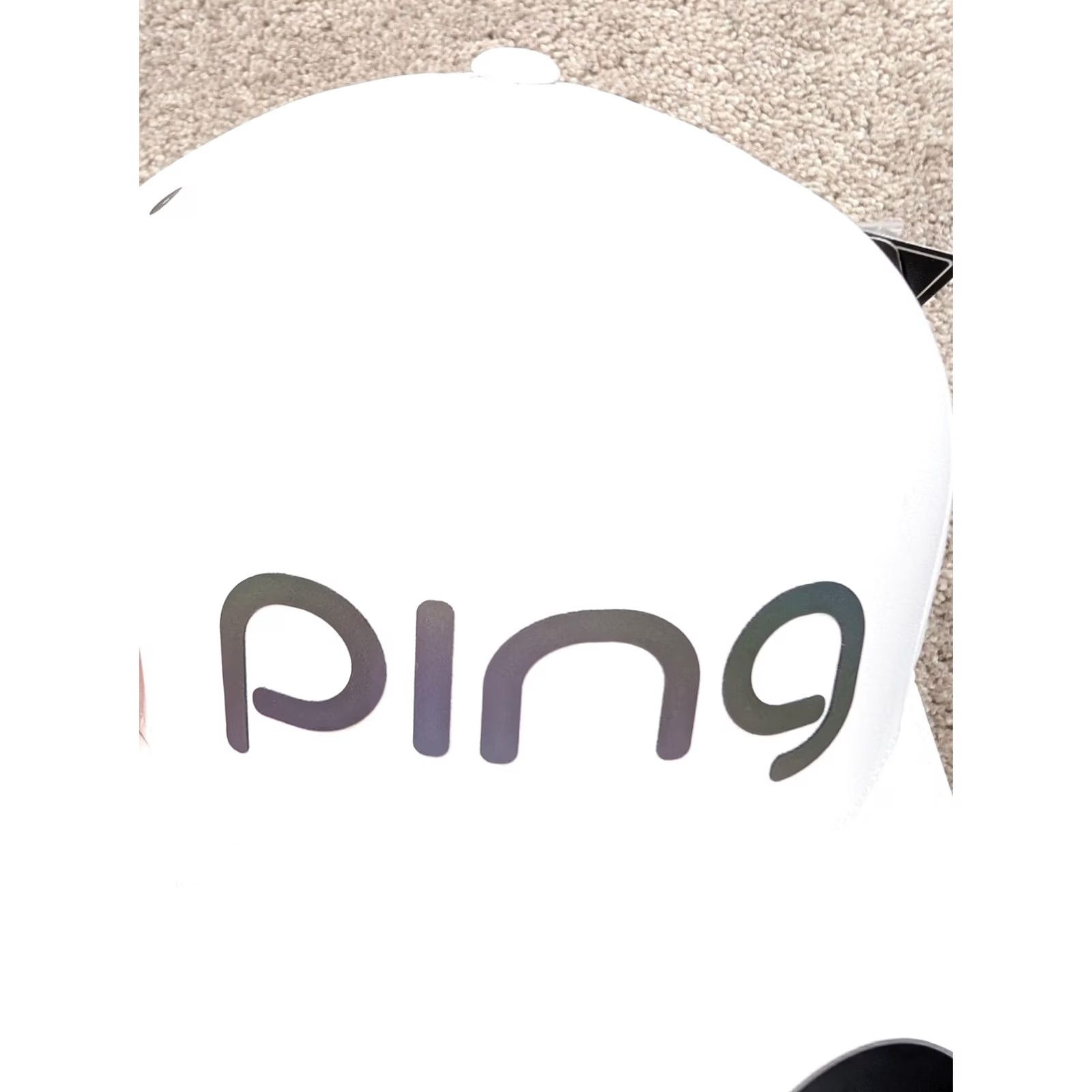 Vintage Ping Golf Hat Cap Mens White Adjustable Flexfit Delta Performance Size ONE SIZE - 5 Thumbnail