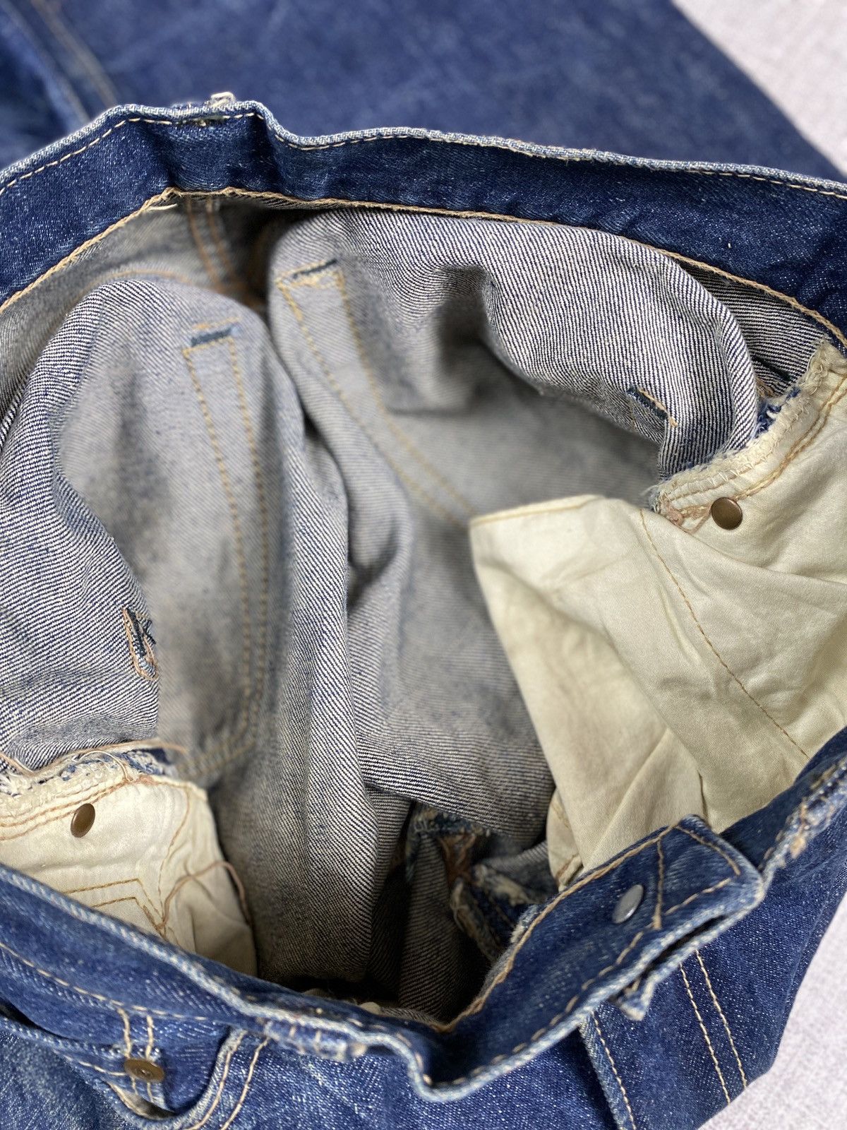 Japanese Brand × Vintage Vintage Canton Selvedge Jeans 60’s Size US 31 - 9 Thumbnail