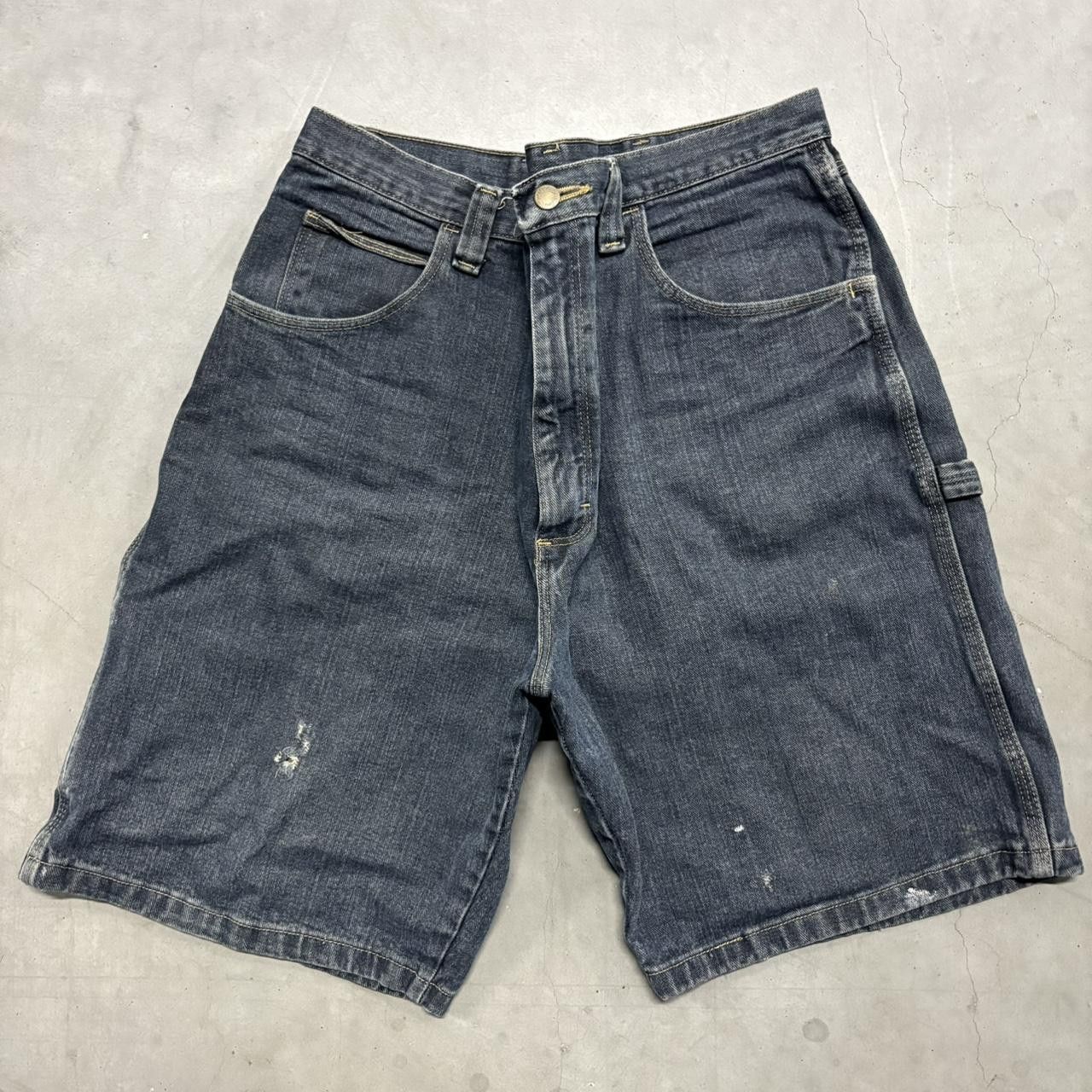 Vintage Crazy Vintage Y2K/2000s Baggy Wrangler Carpenter Dark Denim Jeans Shorts Jorts! Size US 36 / EU 52 - 1 Thumbnail