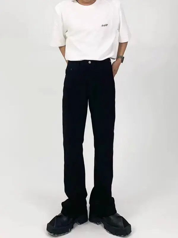 Japanese Brand VIBE Washed nightfall black micro flare baggy jeans Size US 30 / EU 46 - 6 Thumbnail
