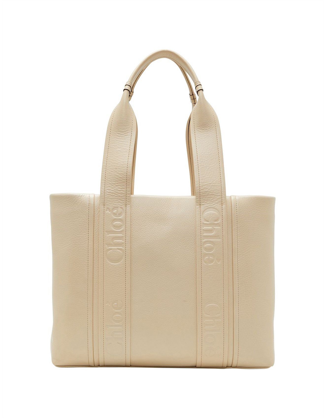 Chloe oc11z0525 Size: OS / Medium Woody Tote Bag in Beige Size ONE SIZE - 1 Thumbnail