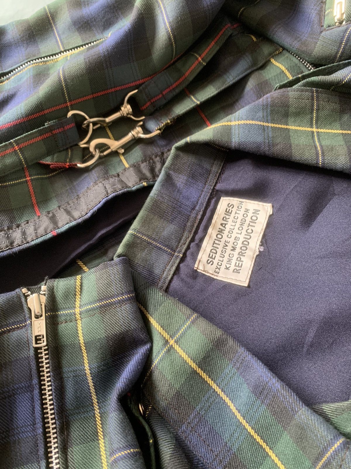 Vintage VERY RARE King Mob London Green Tartan Seditionaries Jacket Size US L / EU 52-54 / 3 - 11 Thumbnail