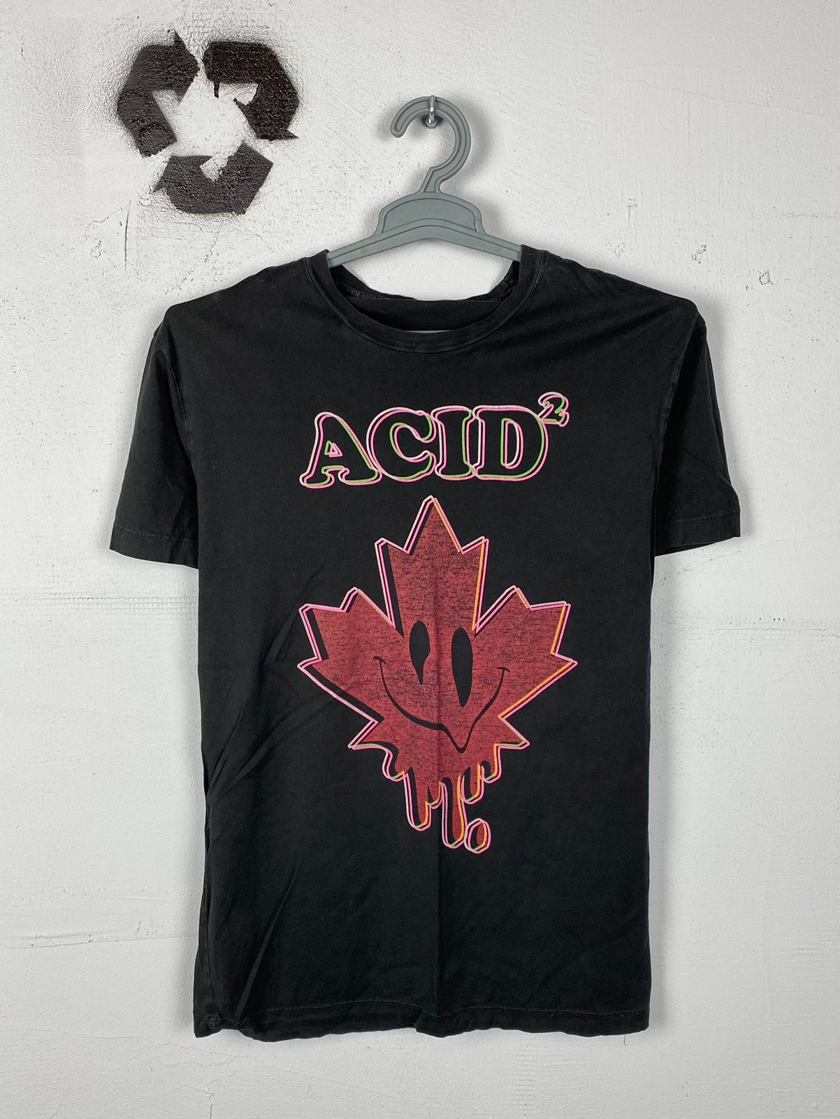 Pre-owned Dsquared2 “acid” Made In Italy Ringer T-shirts In Black