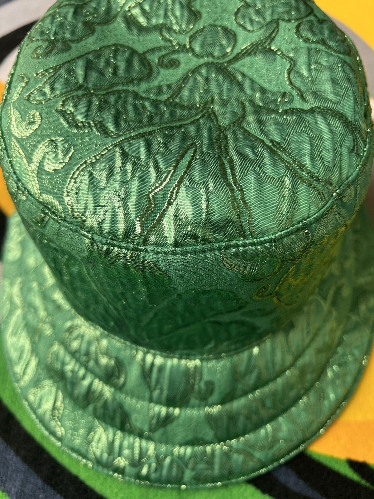 Gucci Gucci Pile Jacquard Bucket Hat Reseda/Dark Green monogram Size ONE SIZE - 16 Thumbnail