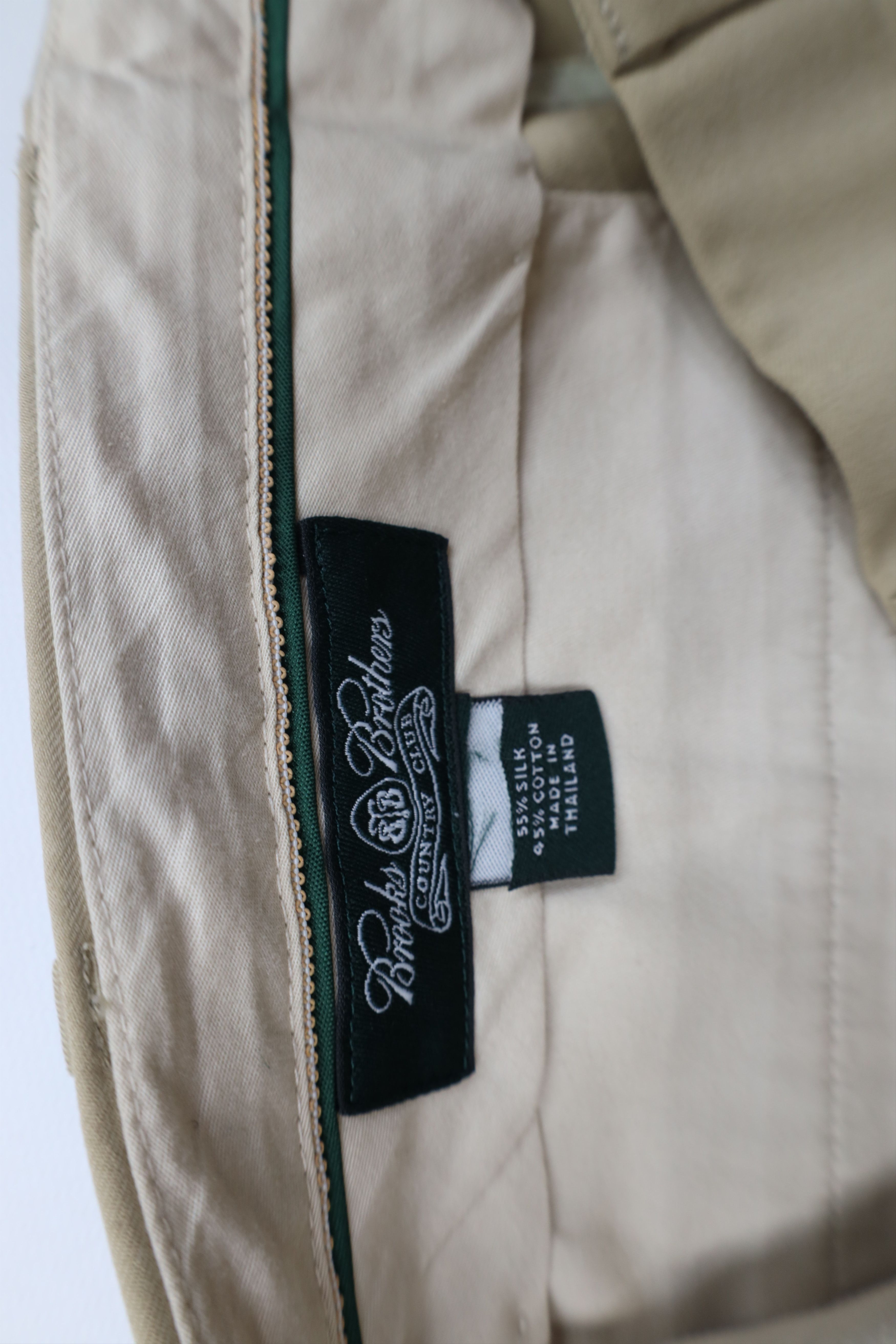 Brooks Brothers × Vintage Vintage 90s Brooks Brothers Country Club Chino Pants Beige Size US 34 / EU 50 - 7 Thumbnail