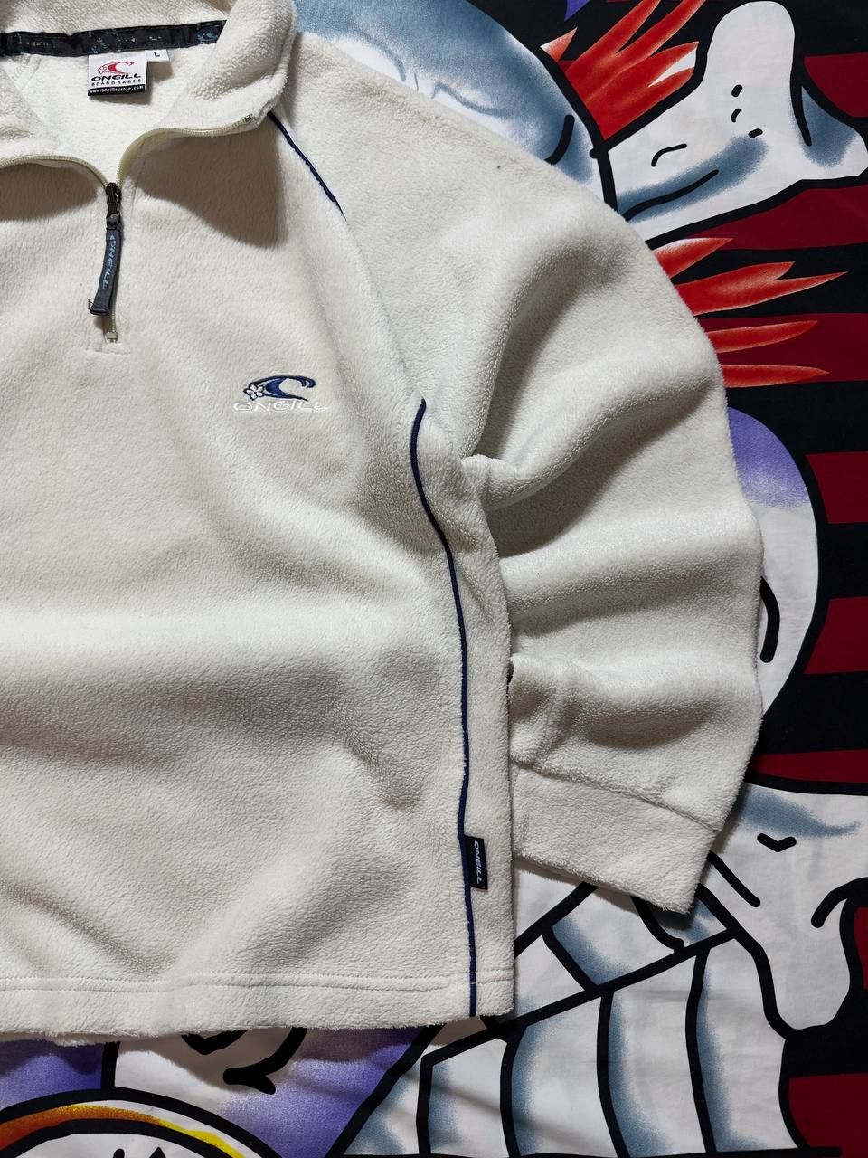 O'Neill Vintage Oneill fleece 1/3 zip jacket in white Size L Size L / US 10 / IT 46 - 2 Thumbnail