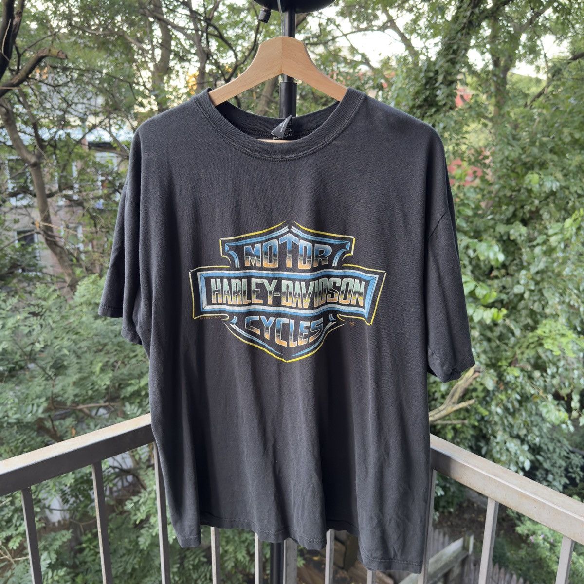 Harley Davidson Thrashed Faded Distressed Harley Chrome Shirt ERD Grunge Size US L / EU 52-54 / 3 - 1 Thumbnail
