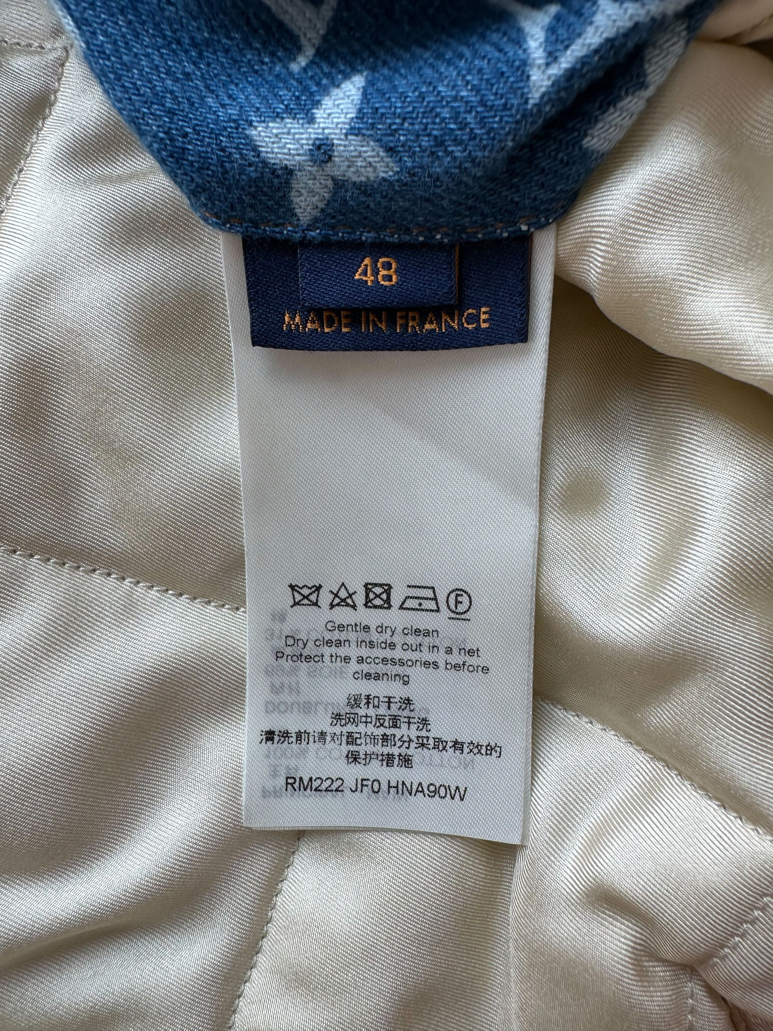 Louis Vuitton Louis Vuitton Blue Monogram Distressed Floral Jacket Size US XL / EU 56 / 4 - 7 Thumbnail