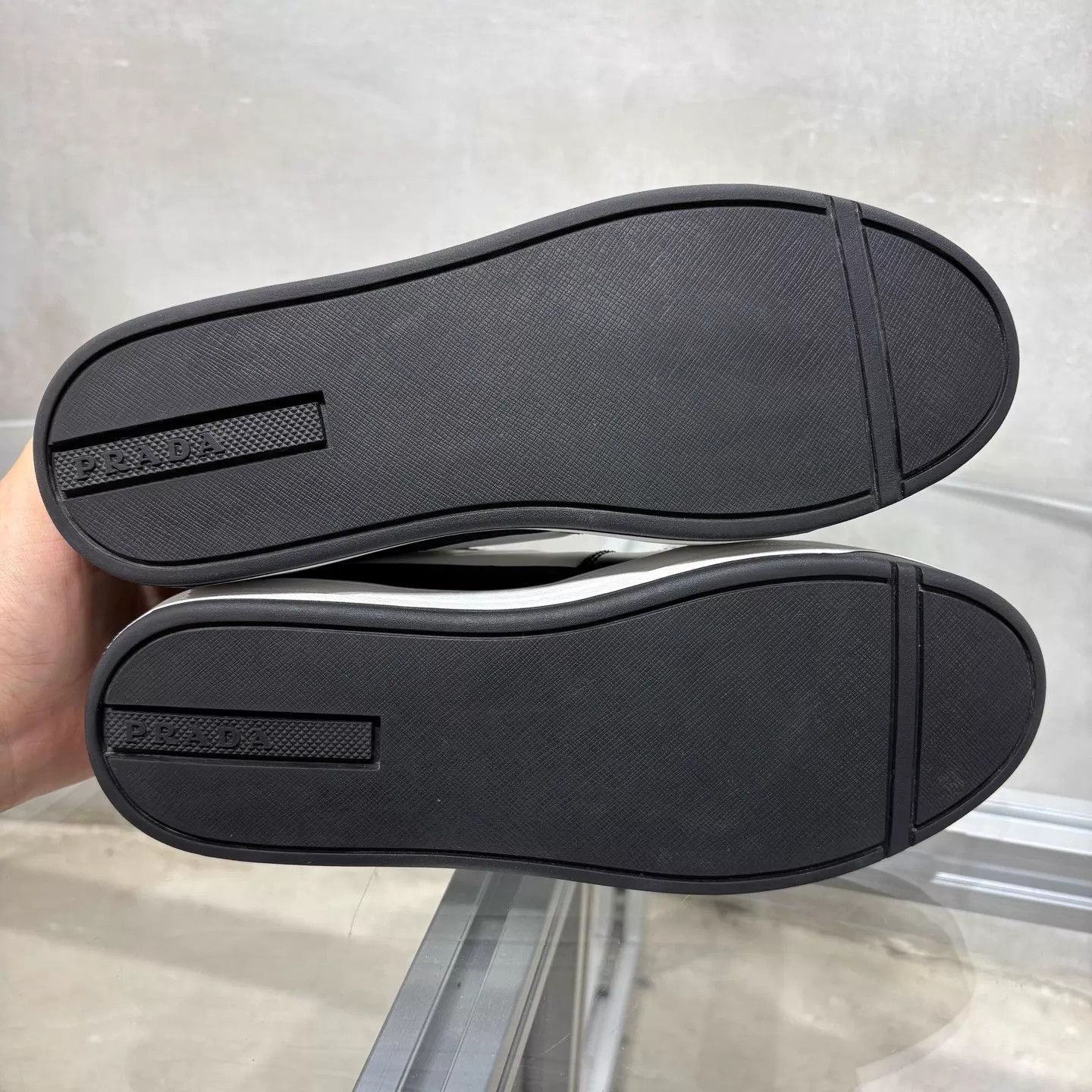 Prada Prada Triangle Logo Black/White Sneakers 35 New Worn Once Size US 4.5 / IT 34.5 - 7 Thumbnail