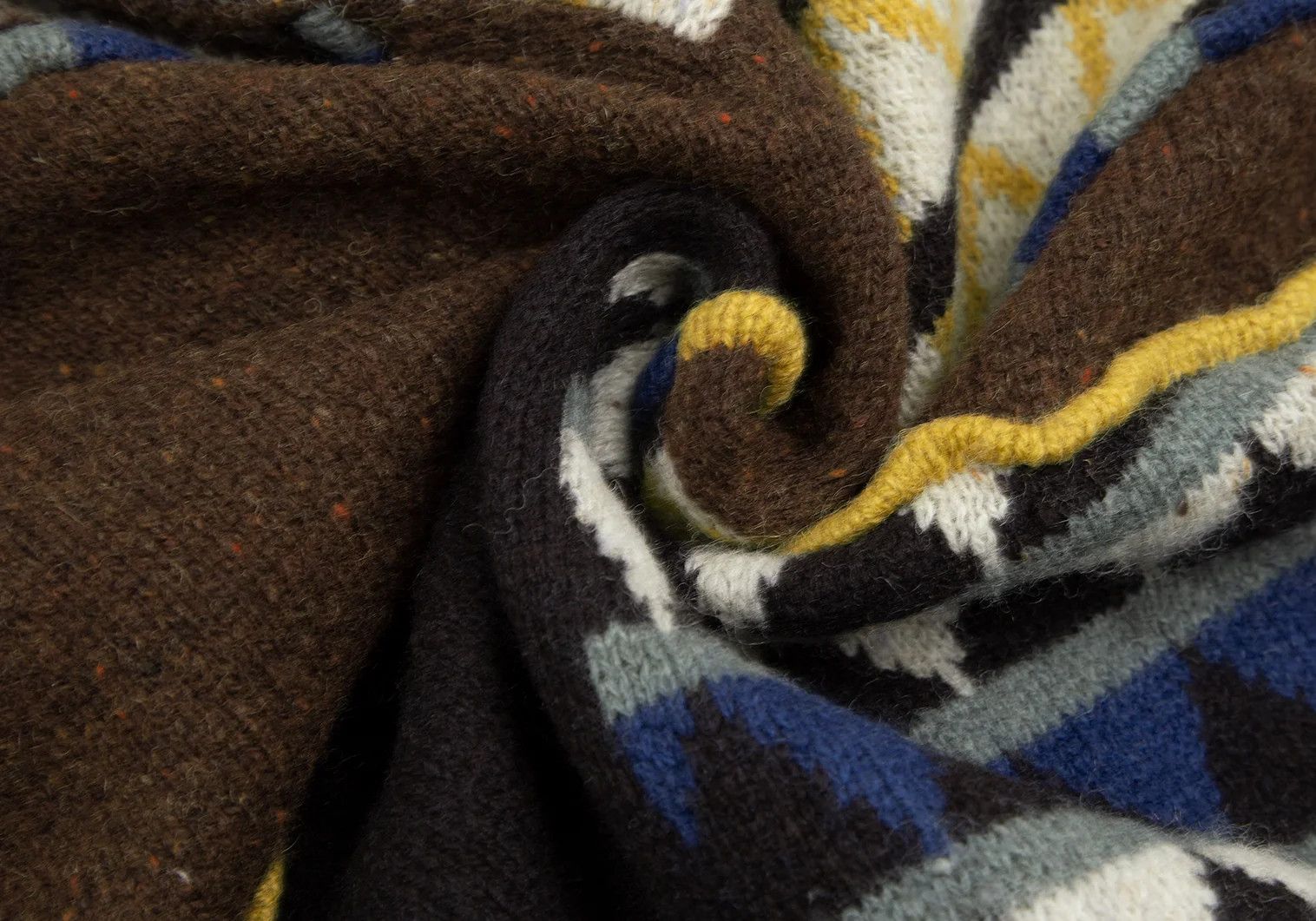 Issey Miyake Pattern Block Design Knit Sweater in Brown and Black, M Size US M / EU 48-50 / 2 - 10 Thumbnail
