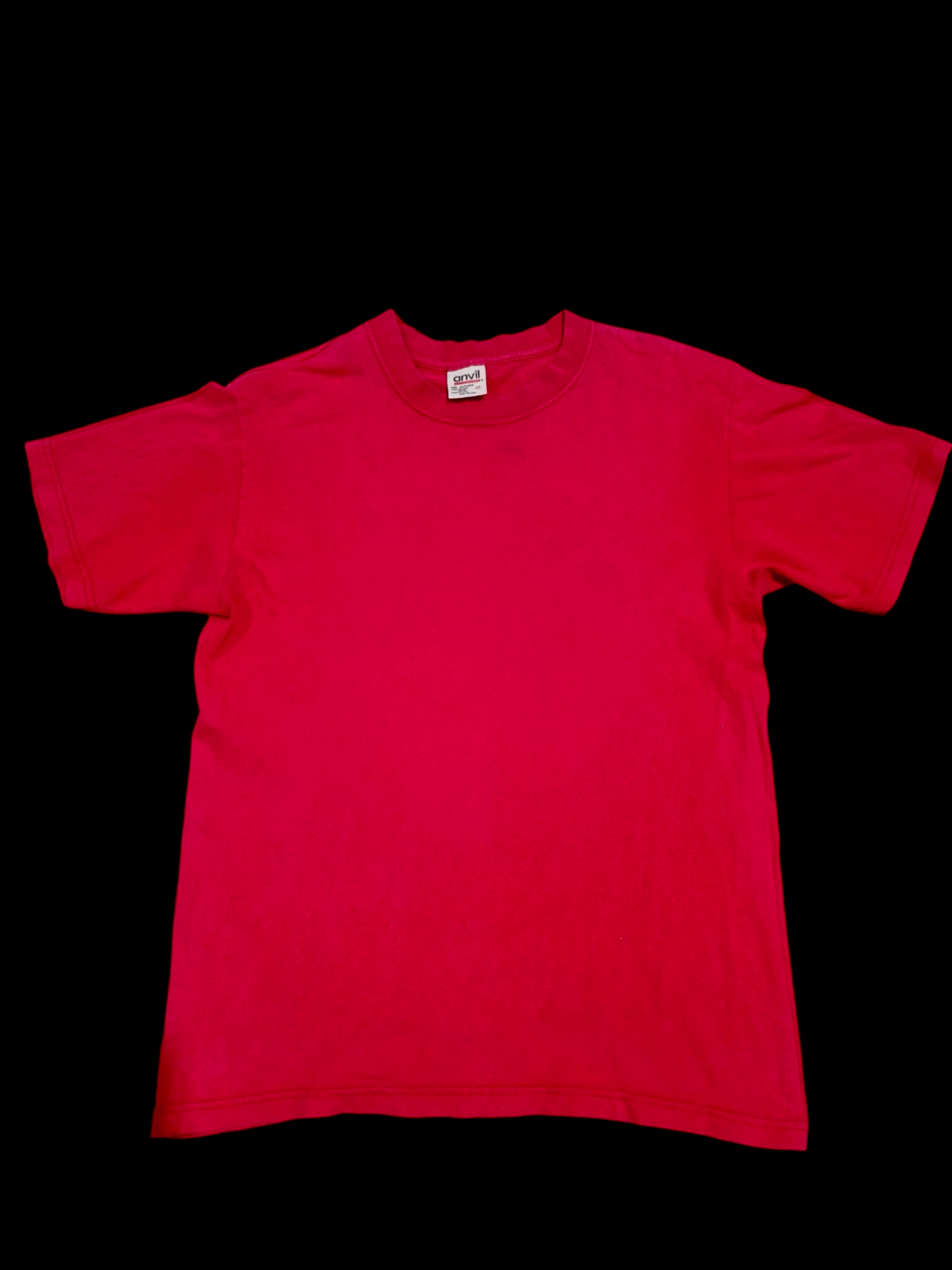 Vintage Vintage ANVIL RED Blank Tee Fadded Size US M / EU 48-50 / 2 - 1 Thumbnail