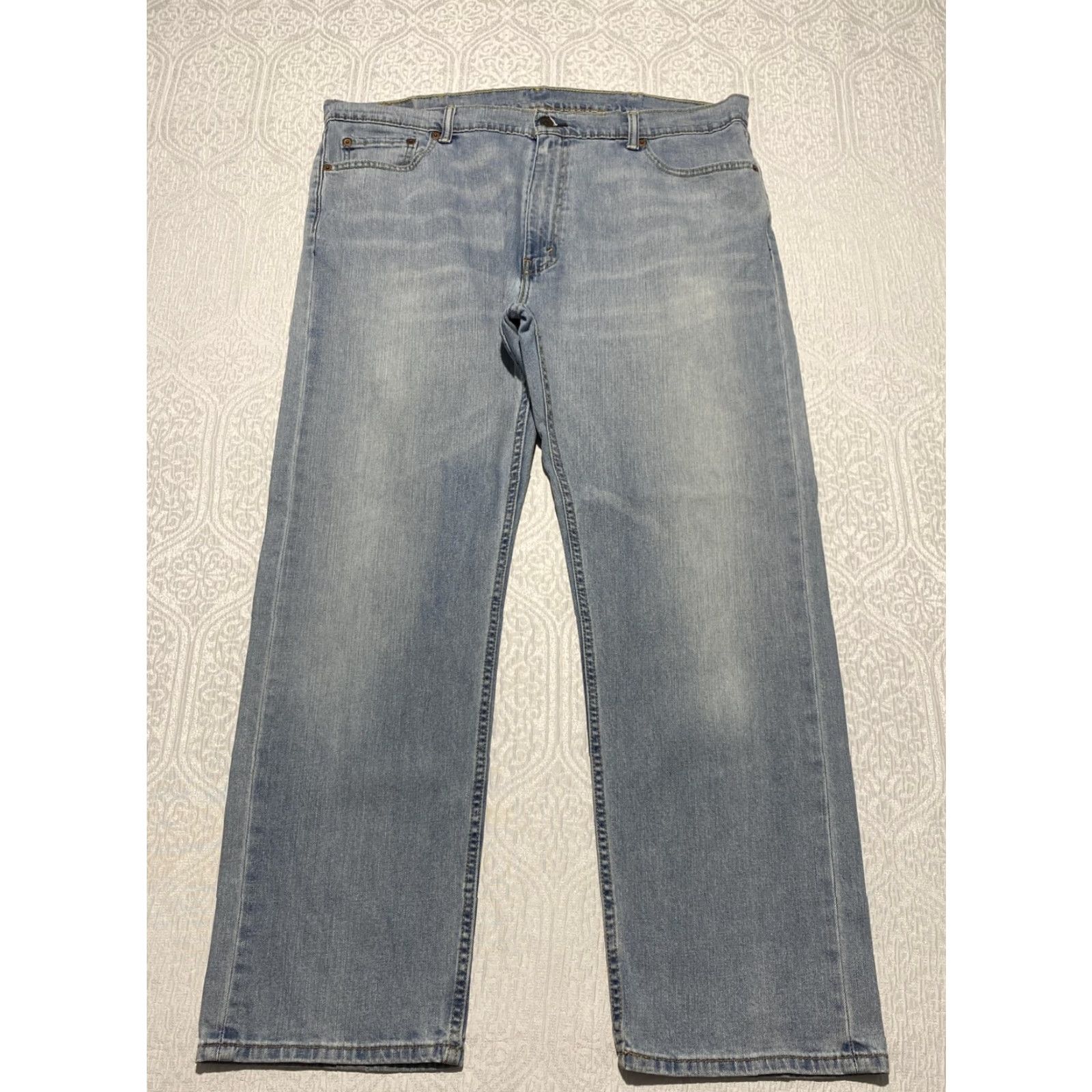 Levi's Levi's 505 Jeans Mens 40x30 Light Blue Regular Fit Straight Leg Denim Stretch Size US 40 / EU 56 - 2 Thumbnail