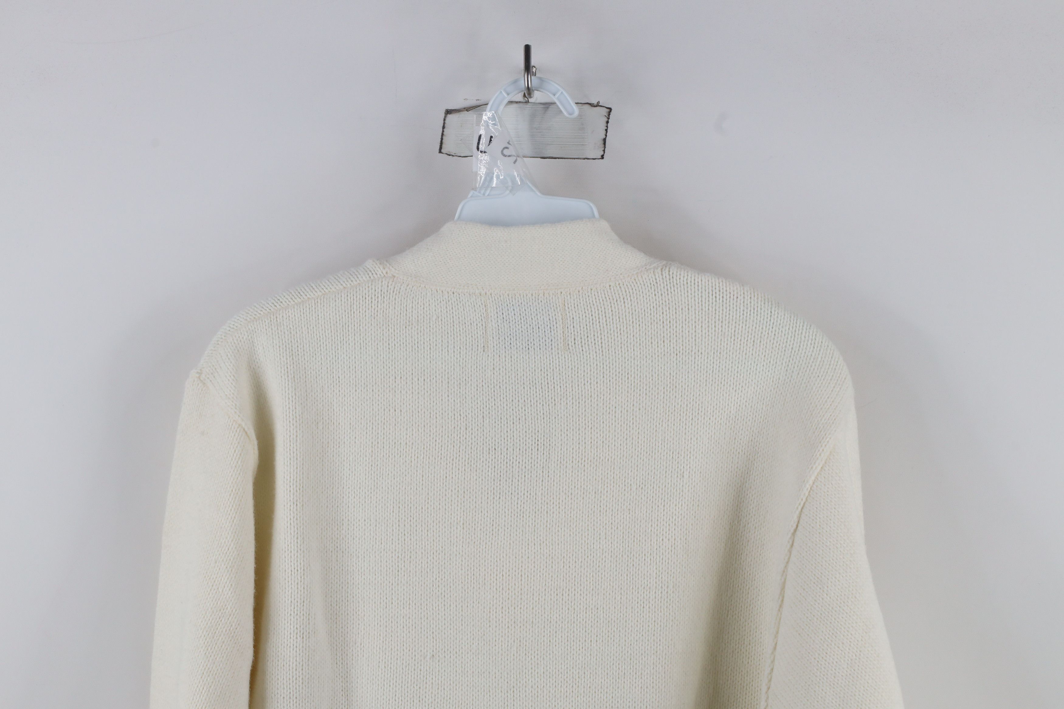 Vintage Vintage 60s 70s Streetwear Letterman Knit Sweater White USA Size US L / EU 52-54 / 3 - 10 Thumbnail