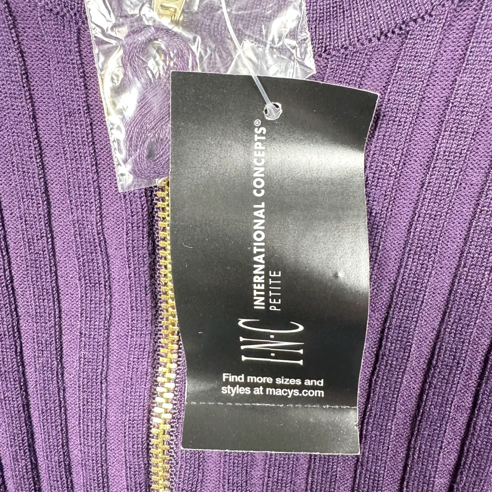 Vintage INC International Concepts Shirt Womens PL Petite Dark Purple Half Zip Henley Sweater Crew Neck Zipper 1/2 Zip Knit Womens Petite Size L / US 10 / IT 46 - 3 Thumbnail