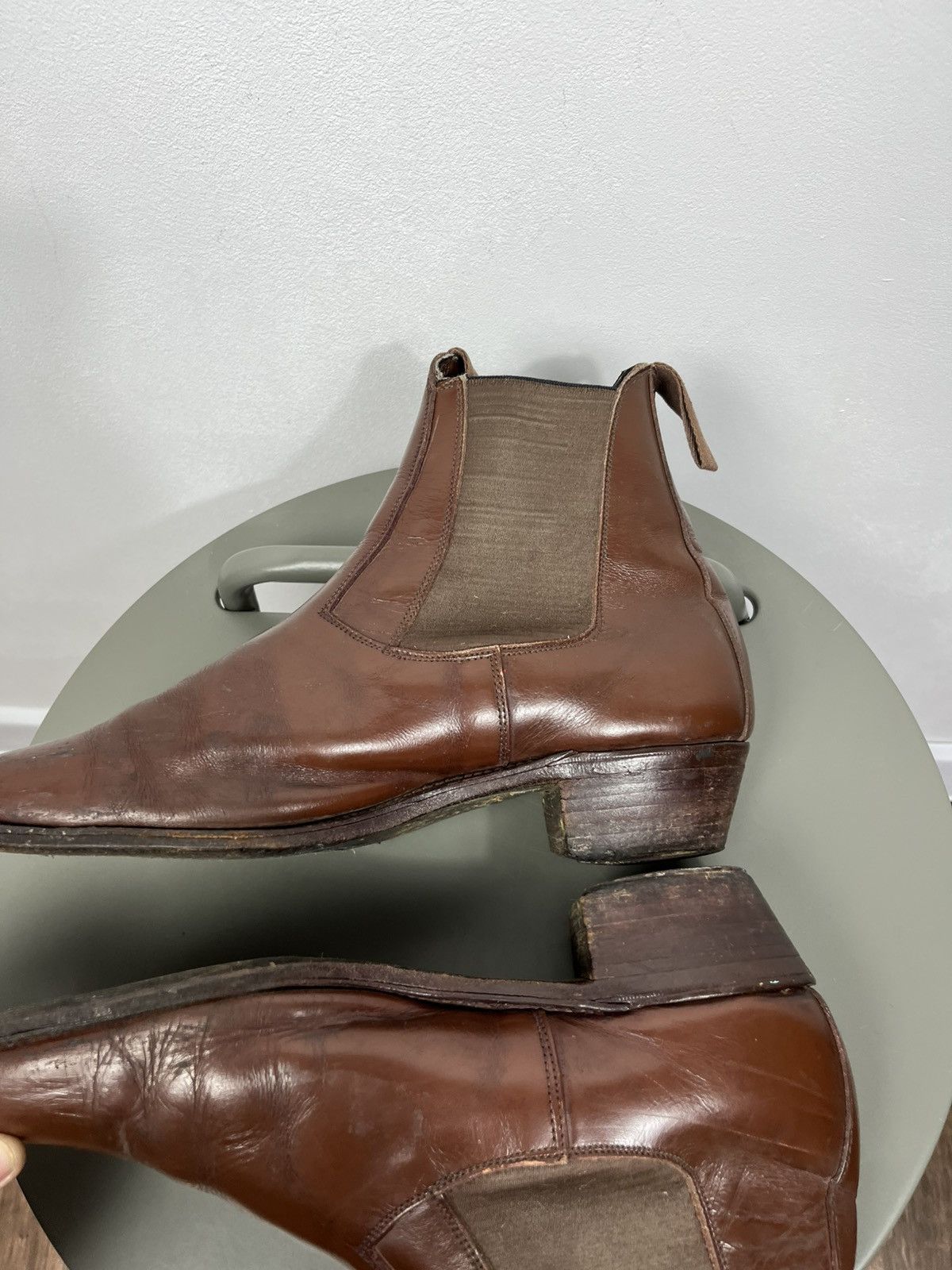 Leather Vintage Brown Leather Cowboy Western Boots US 9.5 Distressed Size US 9.5 / EU 42-43 - 11 Thumbnail