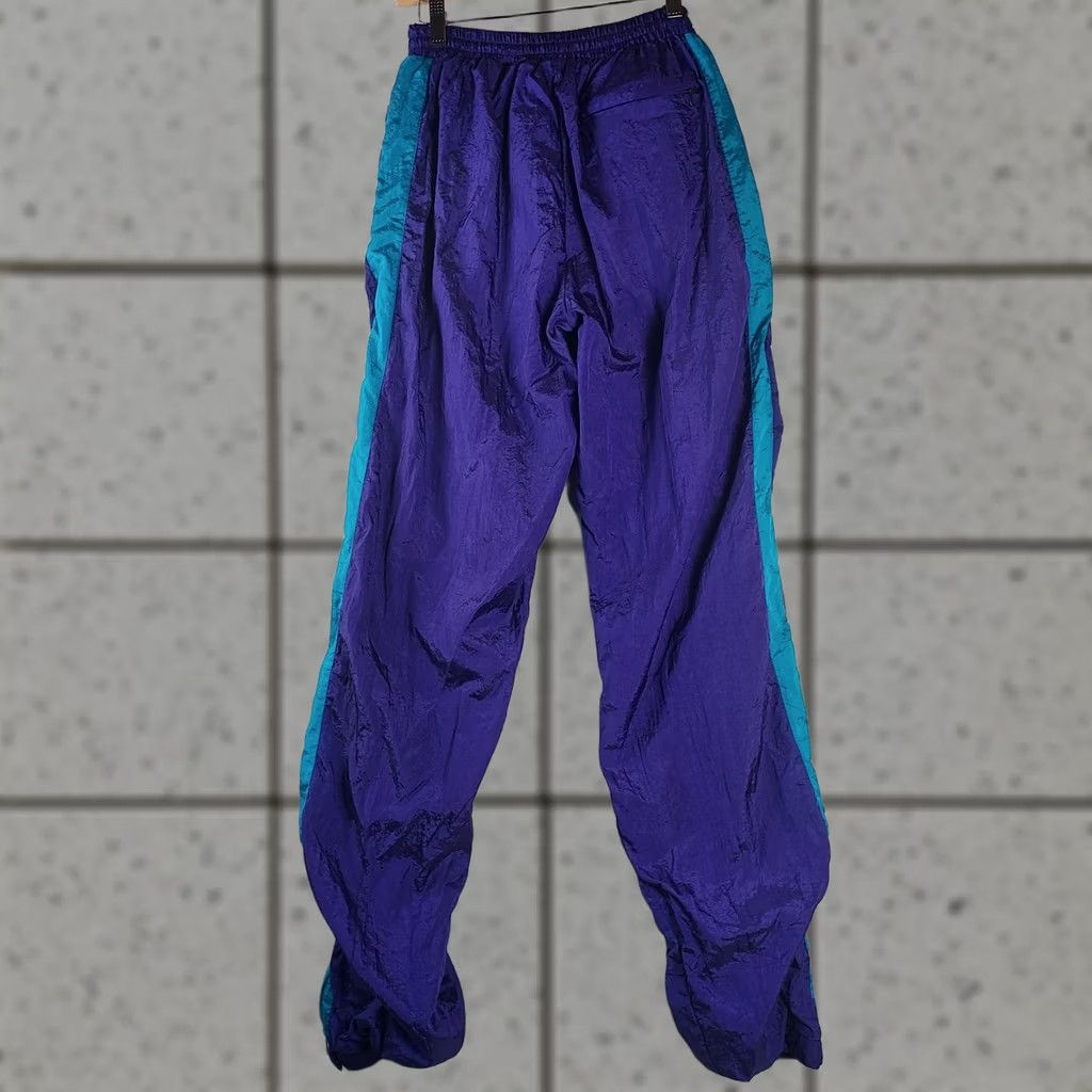 Altea Vintage 90s Track Pants Purple Teal Nylon Windbreaker Retro Joggers Size US 28 / EU 44 - 1 Thumbnail