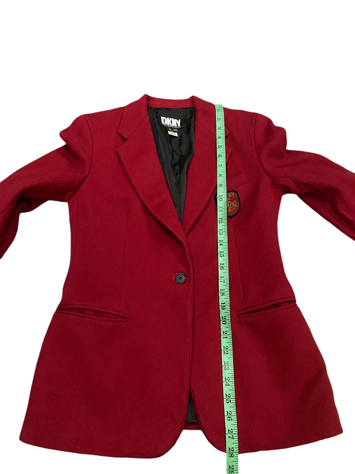 DKNY × Vintage Vintage 90s Preppy Donna Karan New York Wool Blazer Size 34S - 14 Thumbnail