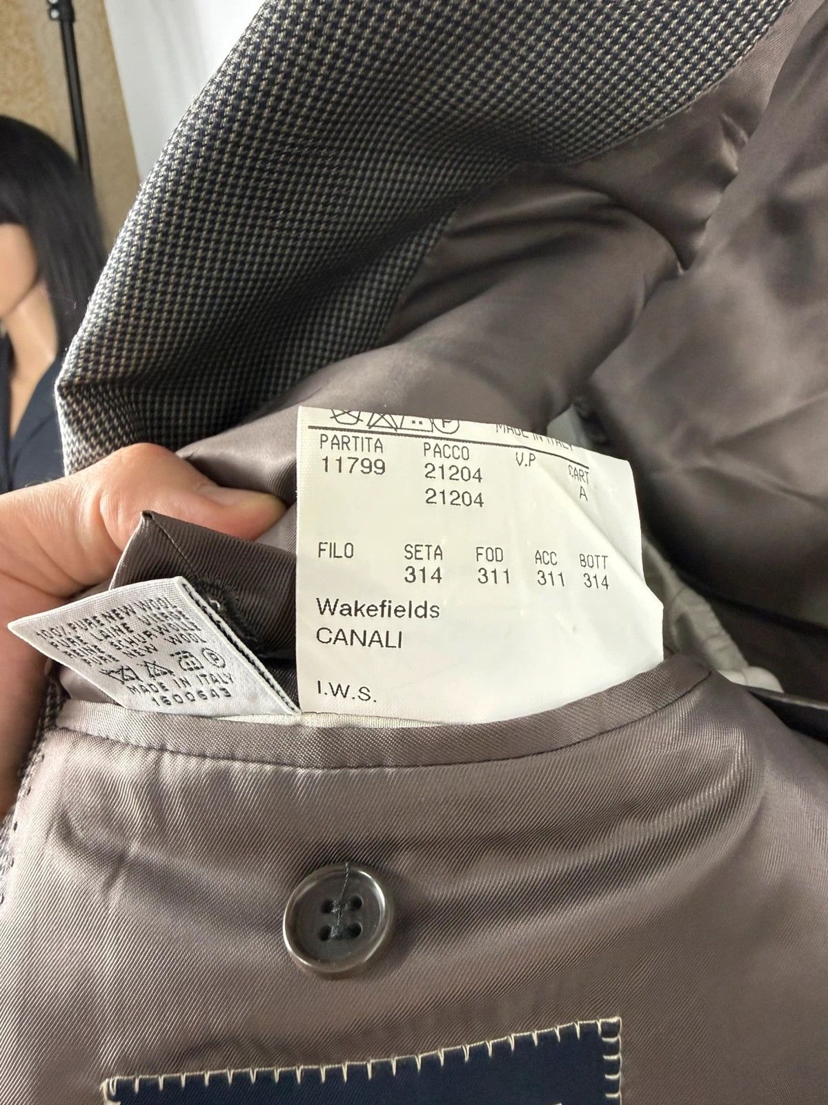 Canali Canali Wool Suit size 54 Size 44R - 12 Thumbnail