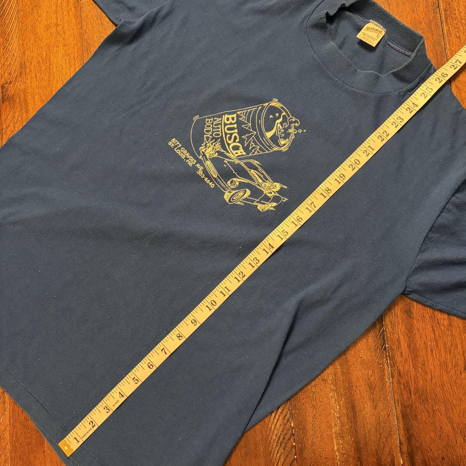 Vintage Vtg Busch Auto Body Shirt Mens XL Beer Can Car St Louis USA Size US XL / EU 56 / 4 - 7 Thumbnail