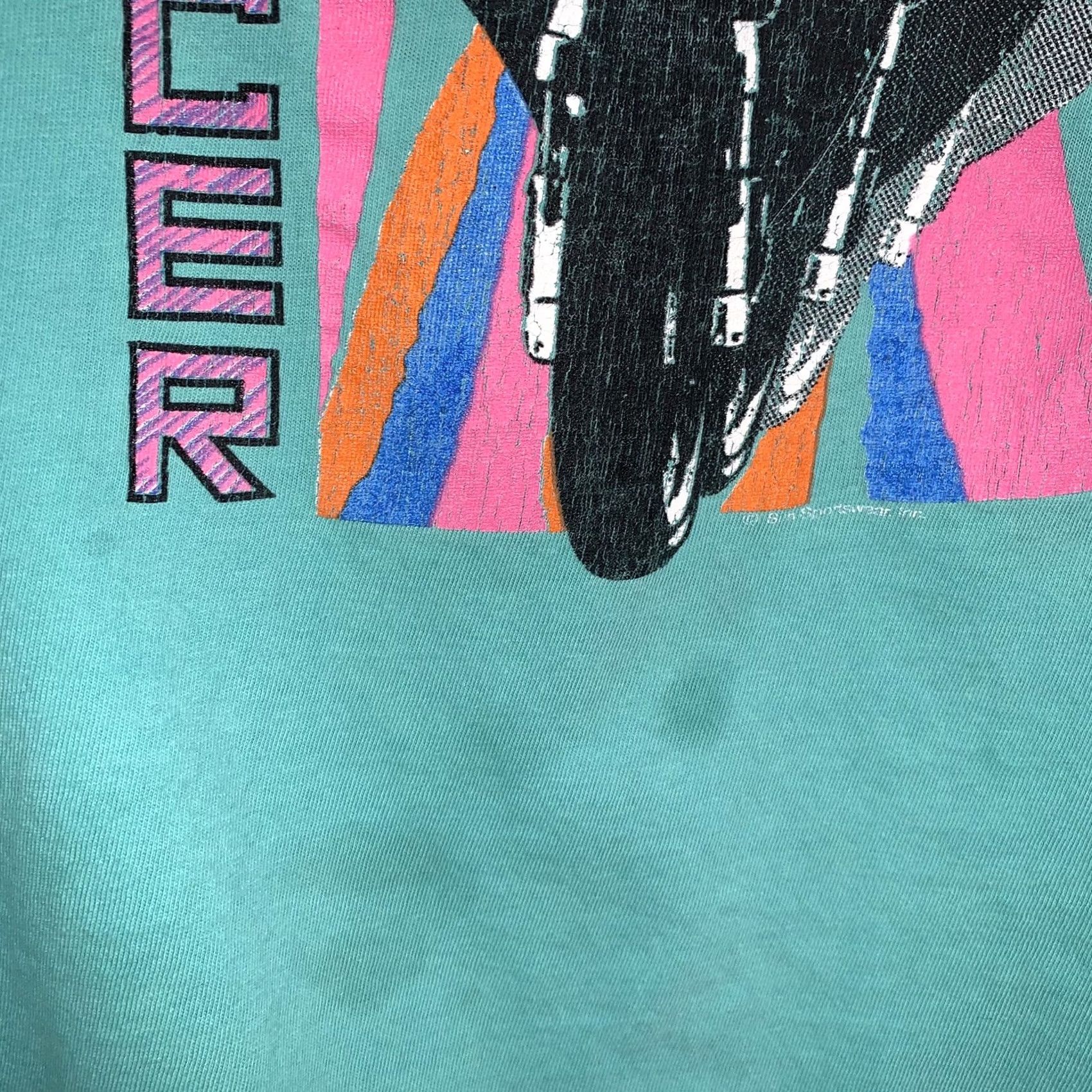 Vintage VINTAGE Crotch Rocket Motorcycle Street Racer Tee Green T-Shirt 90s Sz Medium Mens Short Sleeve Crew Neck Cotton Graphic Print 80s 90s Size US M / EU 48-50 / 2 - 3 Thumbnail