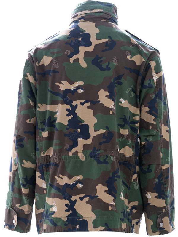 Off-White o1y0225 Logo Jacket in Military Green Size US XS / EU 42 / 0 - 4 Thumbnail