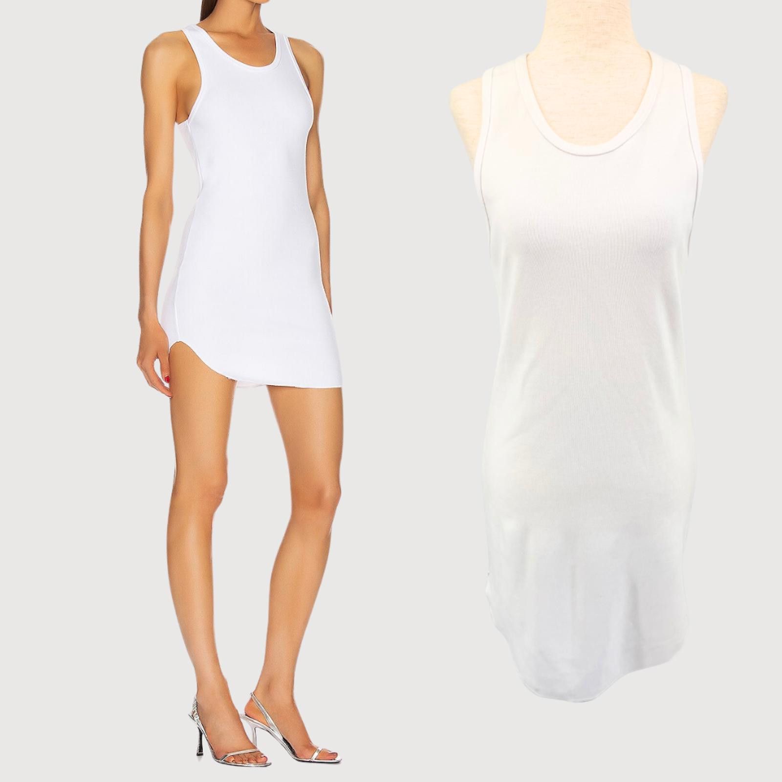 Other Frankie B Shea Tank Mini Dress White Ribbed L Casual Size L / US 10 / IT 46 - 1 Thumbnail