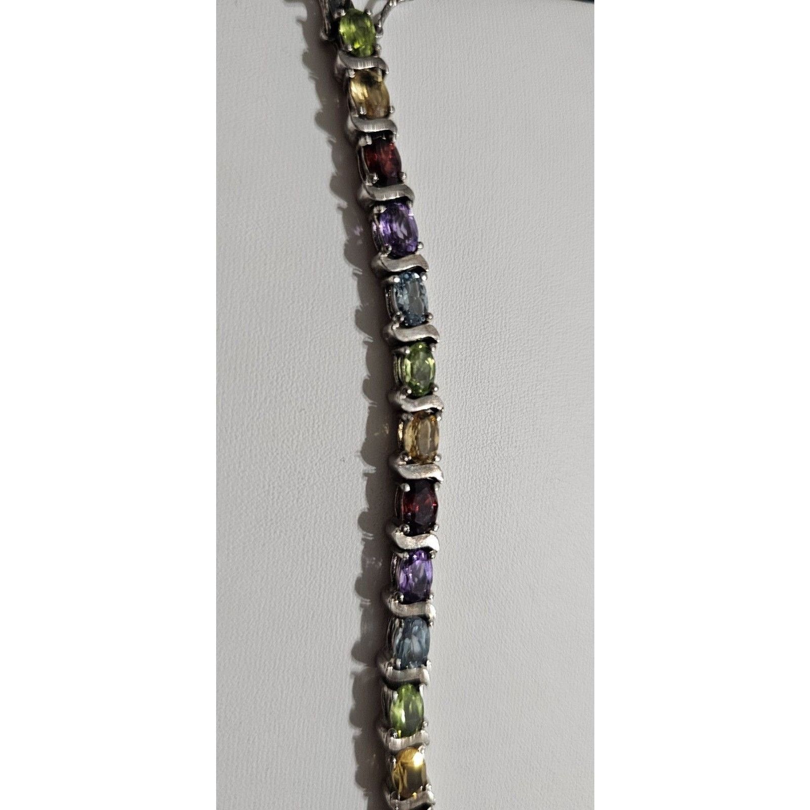 Other Multicolor Rainbow Crystal Sterling Silver Bracelet 925 Size ONE SIZE - 5 Thumbnail