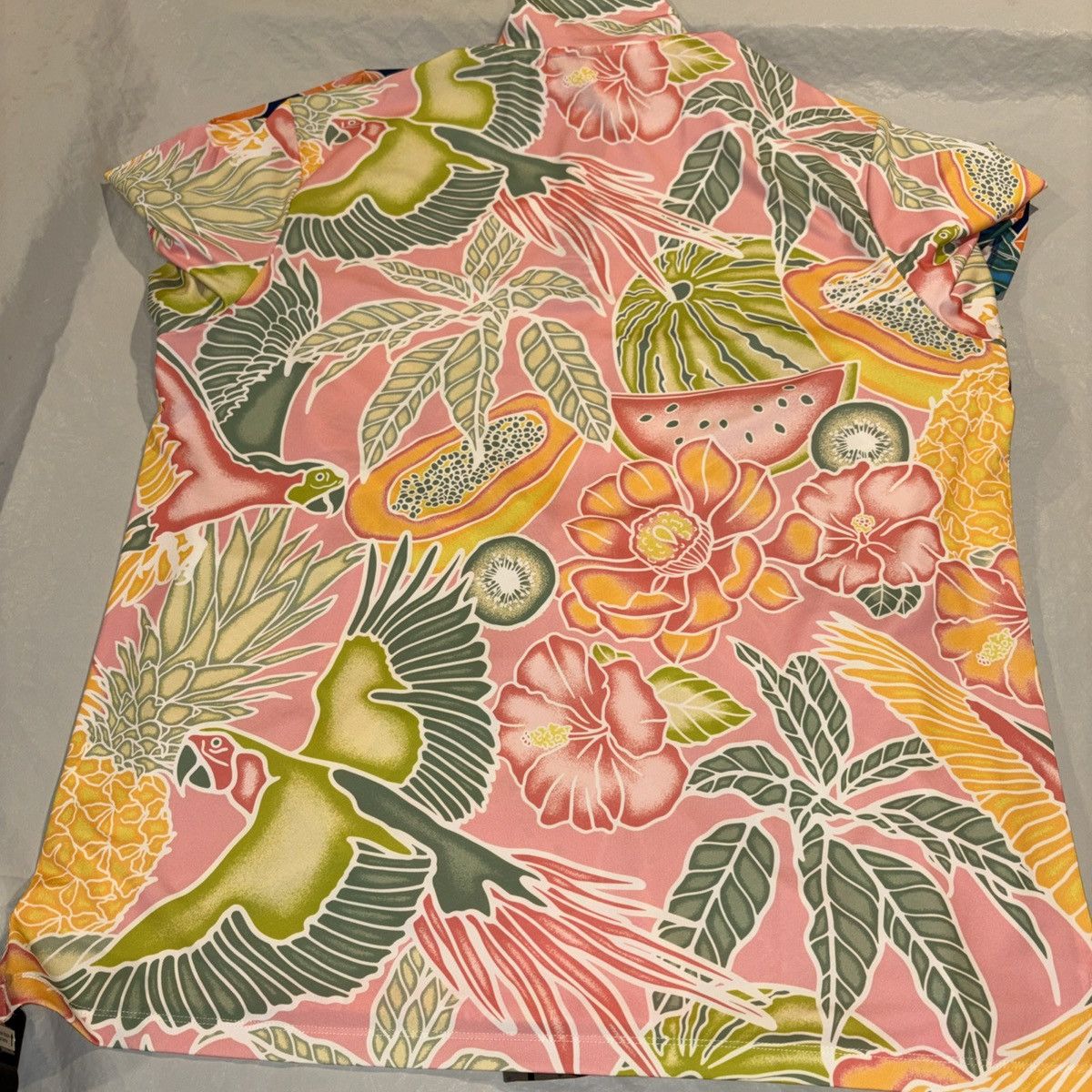 Kenny Flowers Kenny Flowers Polo Shirt Men XL Pink Hawaiian Short Sleeve Size US XL / EU 56 / 4 - 4 Thumbnail