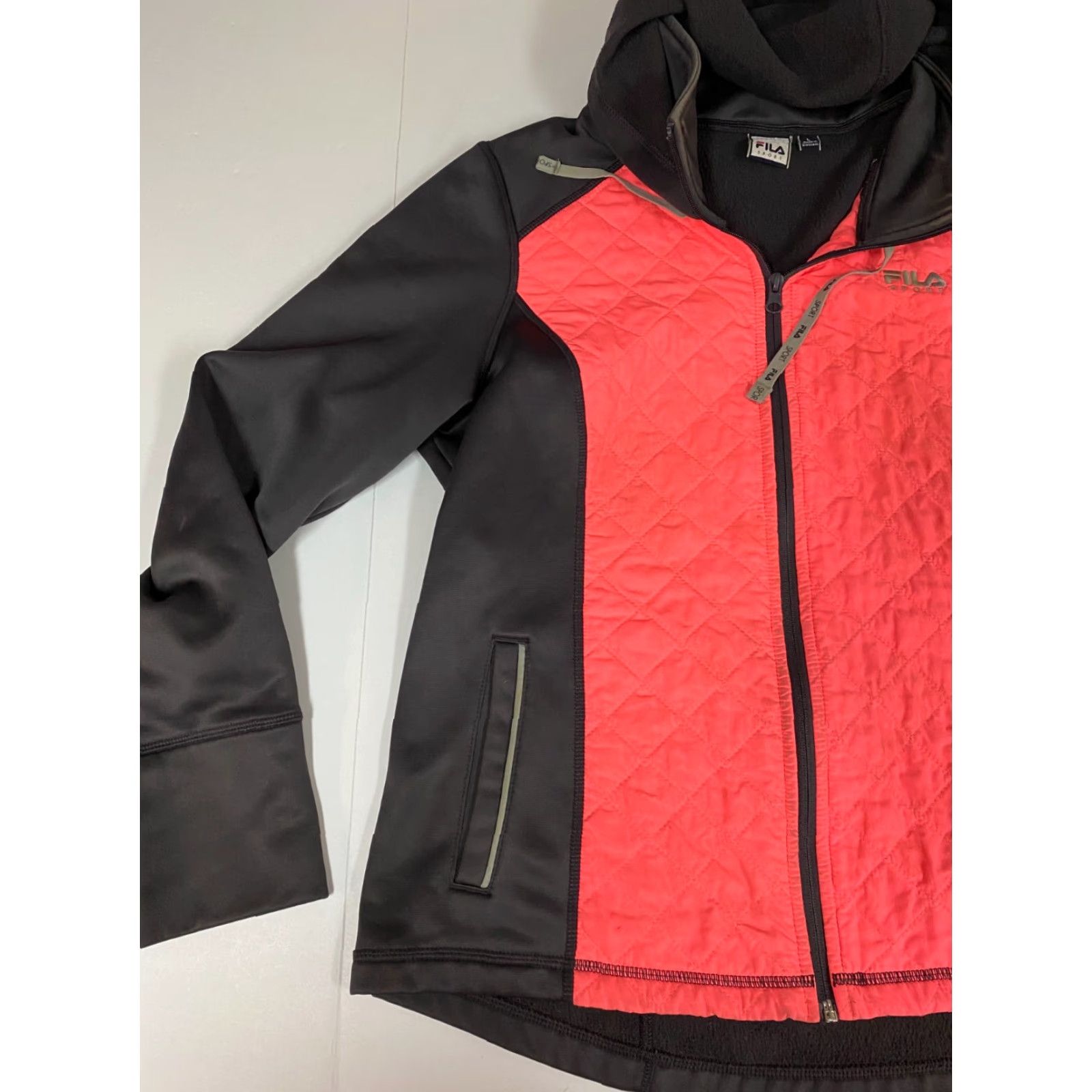 Fila FILA Jacket Womens L gray Full Zip Hoodie Outdoors Classic Shirt Womens Clothing Jacket Size L / US 10 / IT 46 - 3 Thumbnail