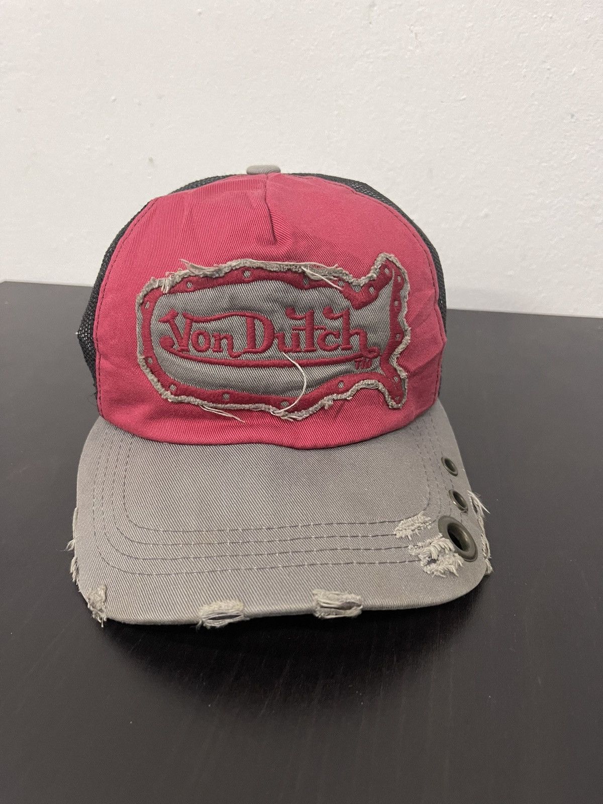 Vintage × Von Dutch Vintage Von Dutch Ripped Distressed Hat Cap Size ONE SIZE - 2 Thumbnail