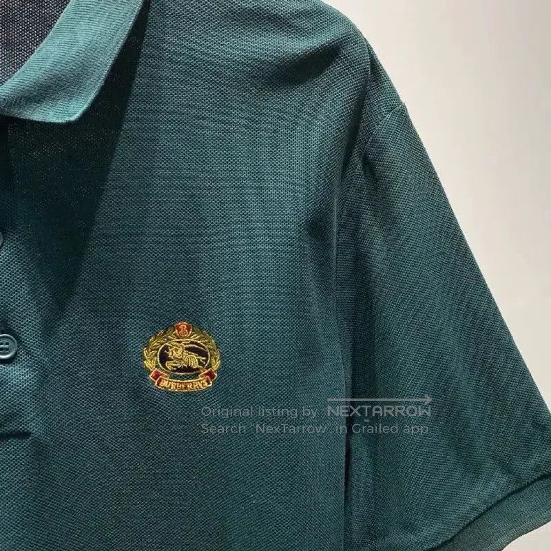 Burberry Burberry Men's Green Cotton Polo Shirt. Size US XXL / EU 58 / 5 - 3 Thumbnail