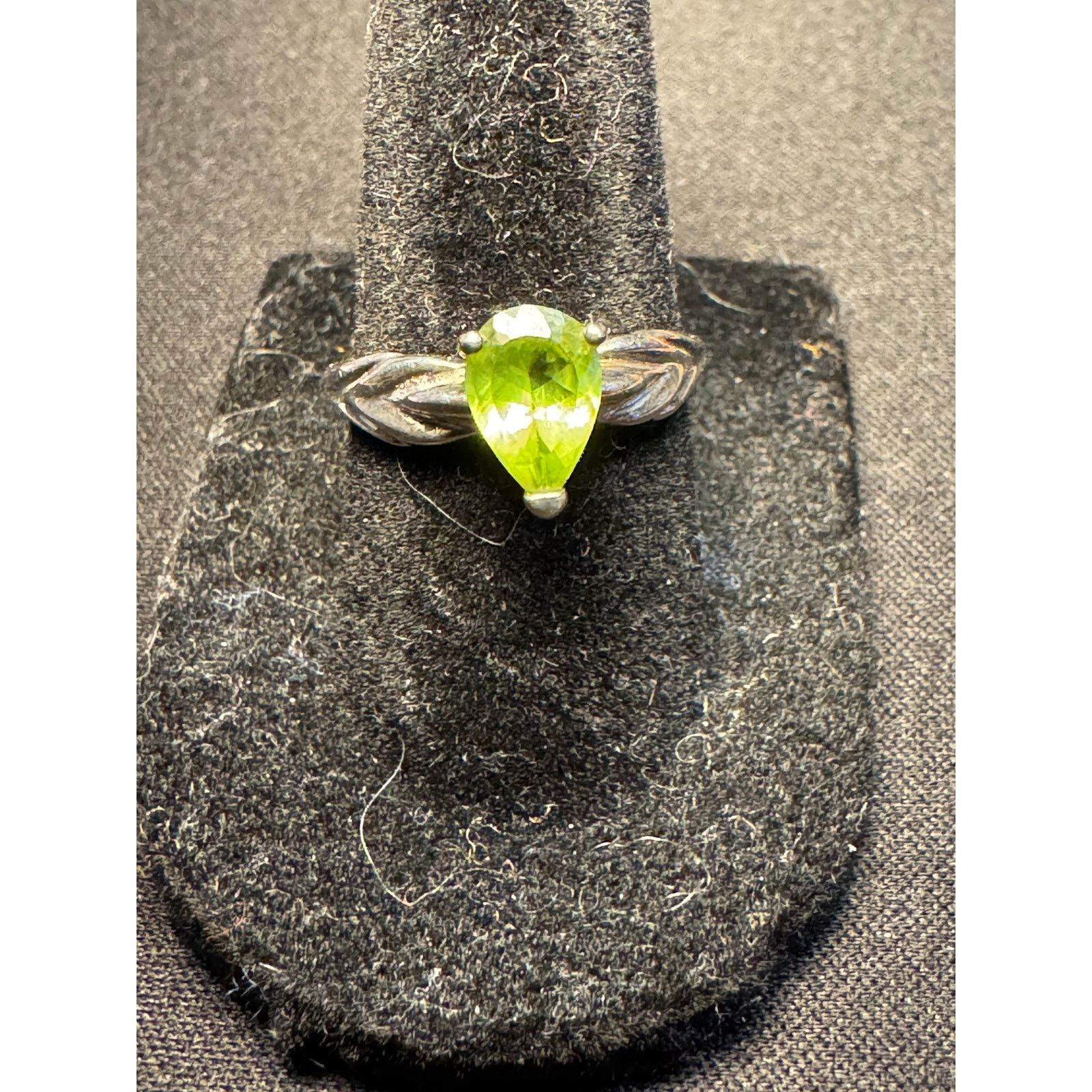 Other 925 Sterling Silver Pear Shaped Emerald Size 7 Size ONE SIZE - 2 Thumbnail