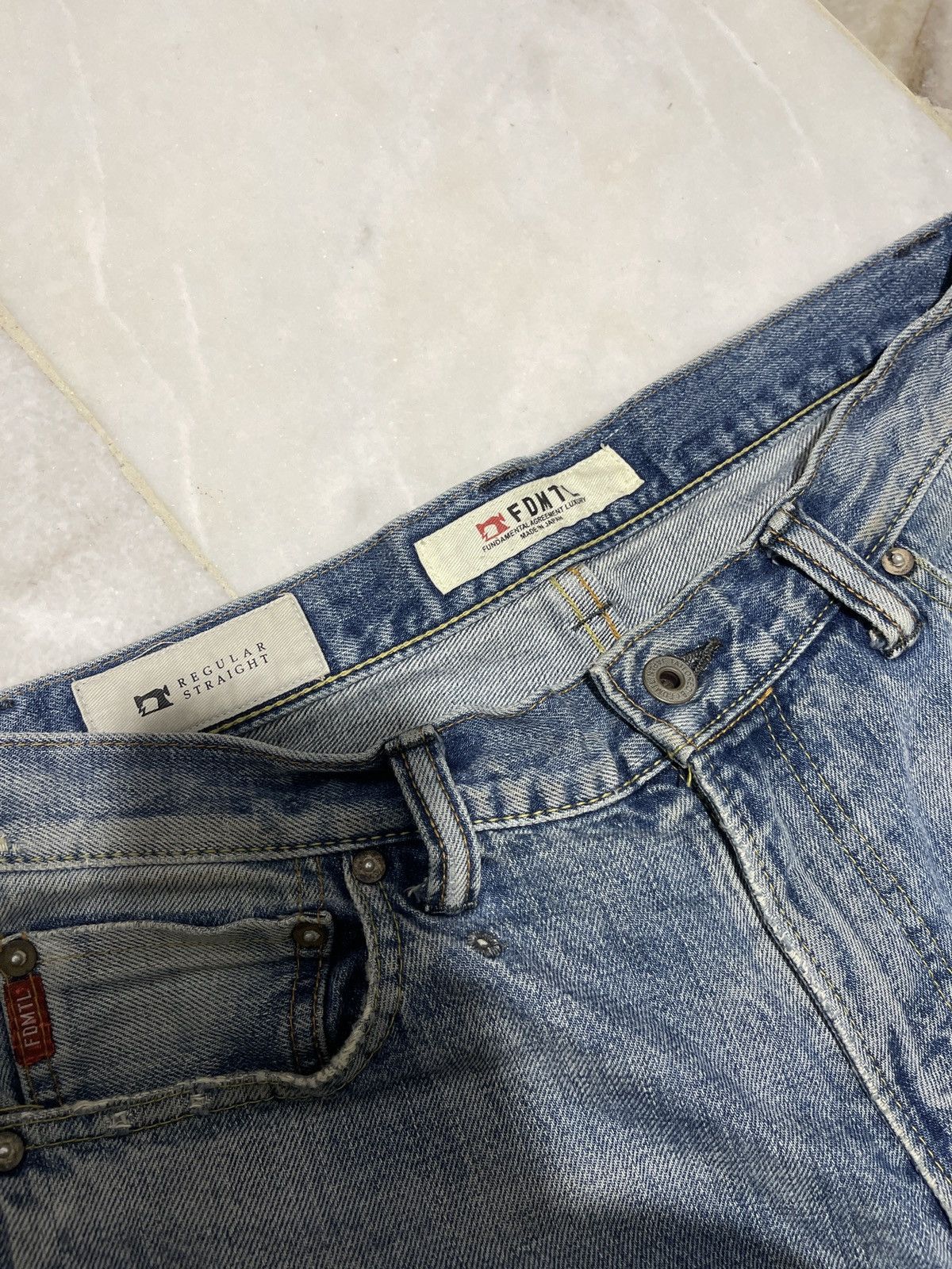 FDMTL 2021 FDMTL Sashiko Patch Denim Selveged Pants Size US 32 / EU 48 - 15 Thumbnail